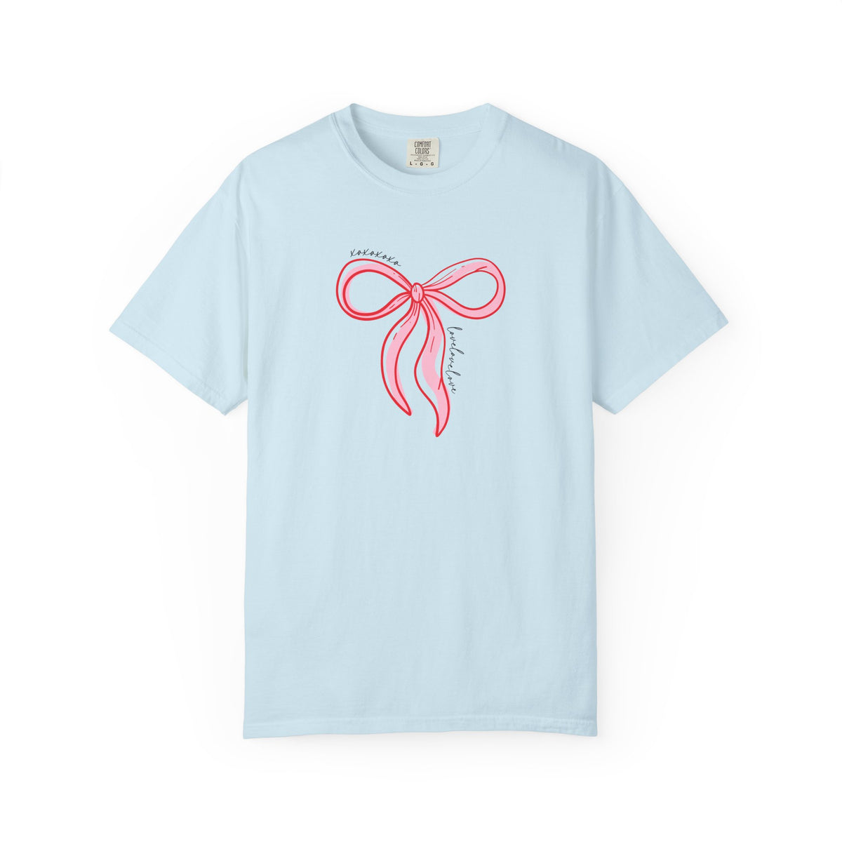Pink Bow XOXO T-Shirt Valentine's Day Cute Graphic Unisex Short Sleeve Tee