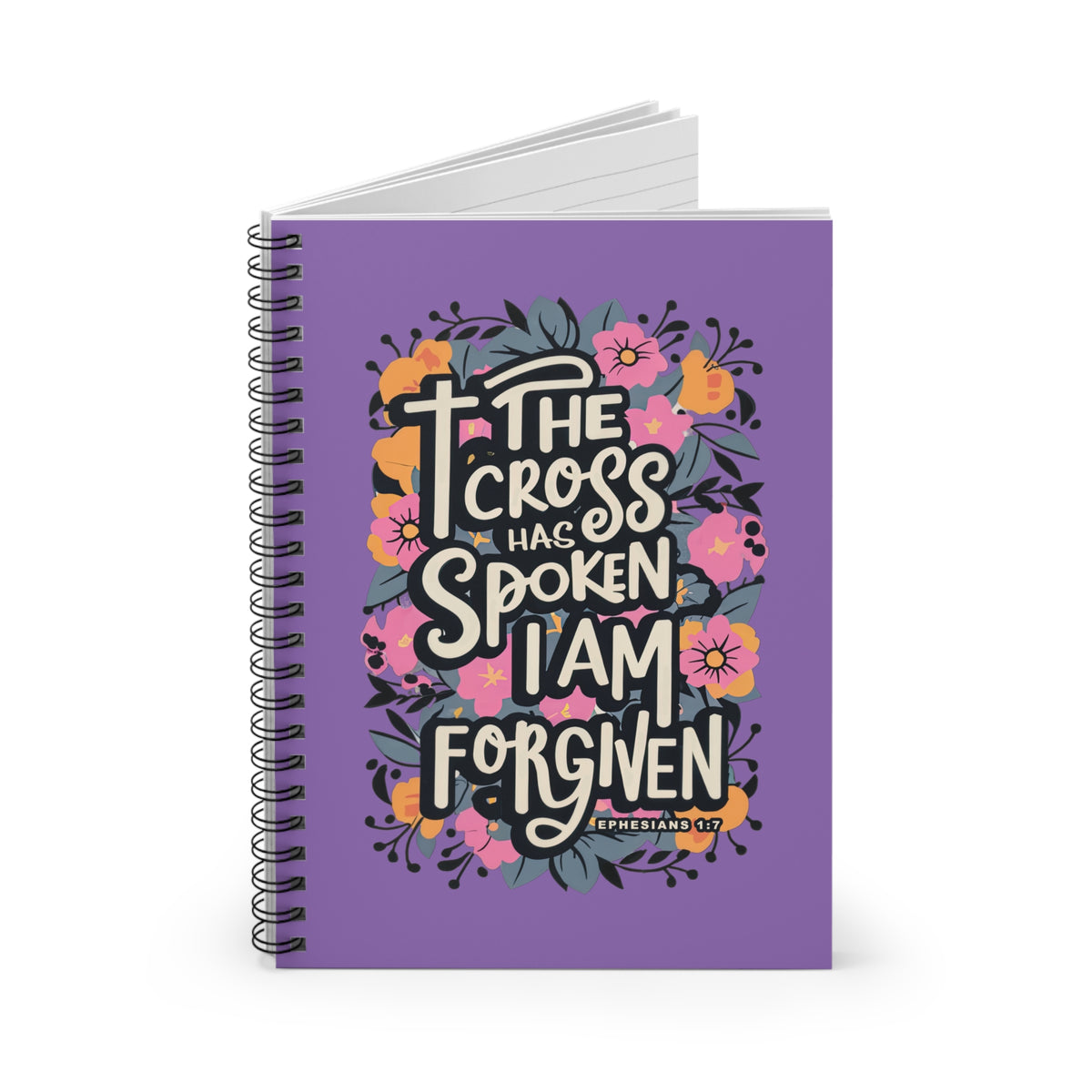 The Cross Has Spoken I Am Forgiven Christian Ruled Spiral Notebook Journal