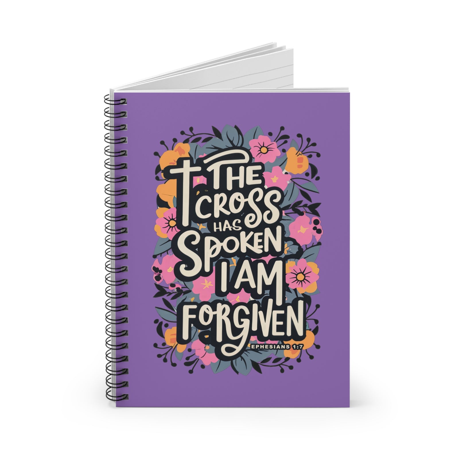 The Cross Has Spoken I Am Forgiven Christian Ruled Spiral Notebook Journal