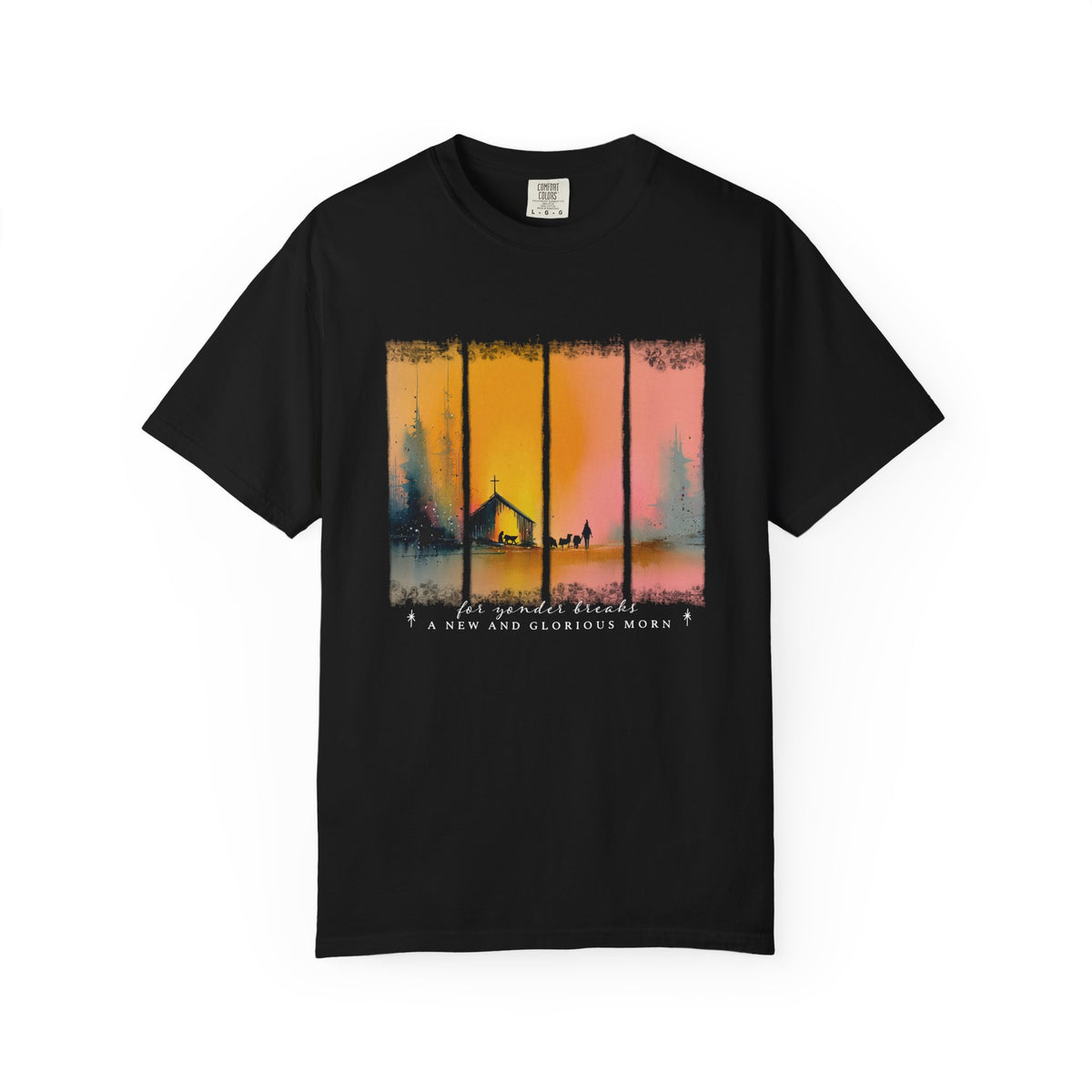 For Yonder Breaks a New & Glorious Morn Christmas T-Shirt Christian Graphic Tee