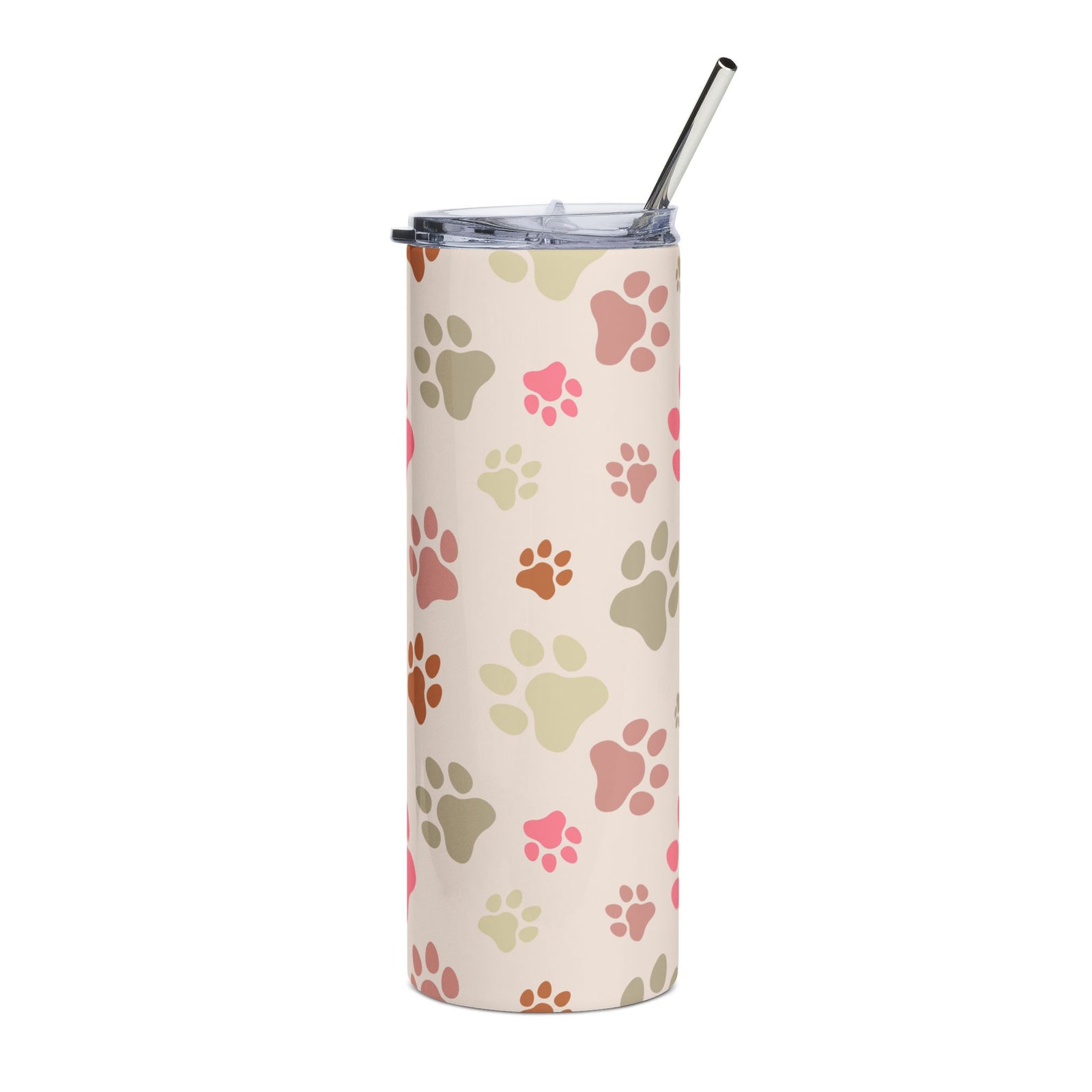 Paw Print Pastels 20oz Stainless Tumbler Insulated Travel Cup - Sydney So Sweet
