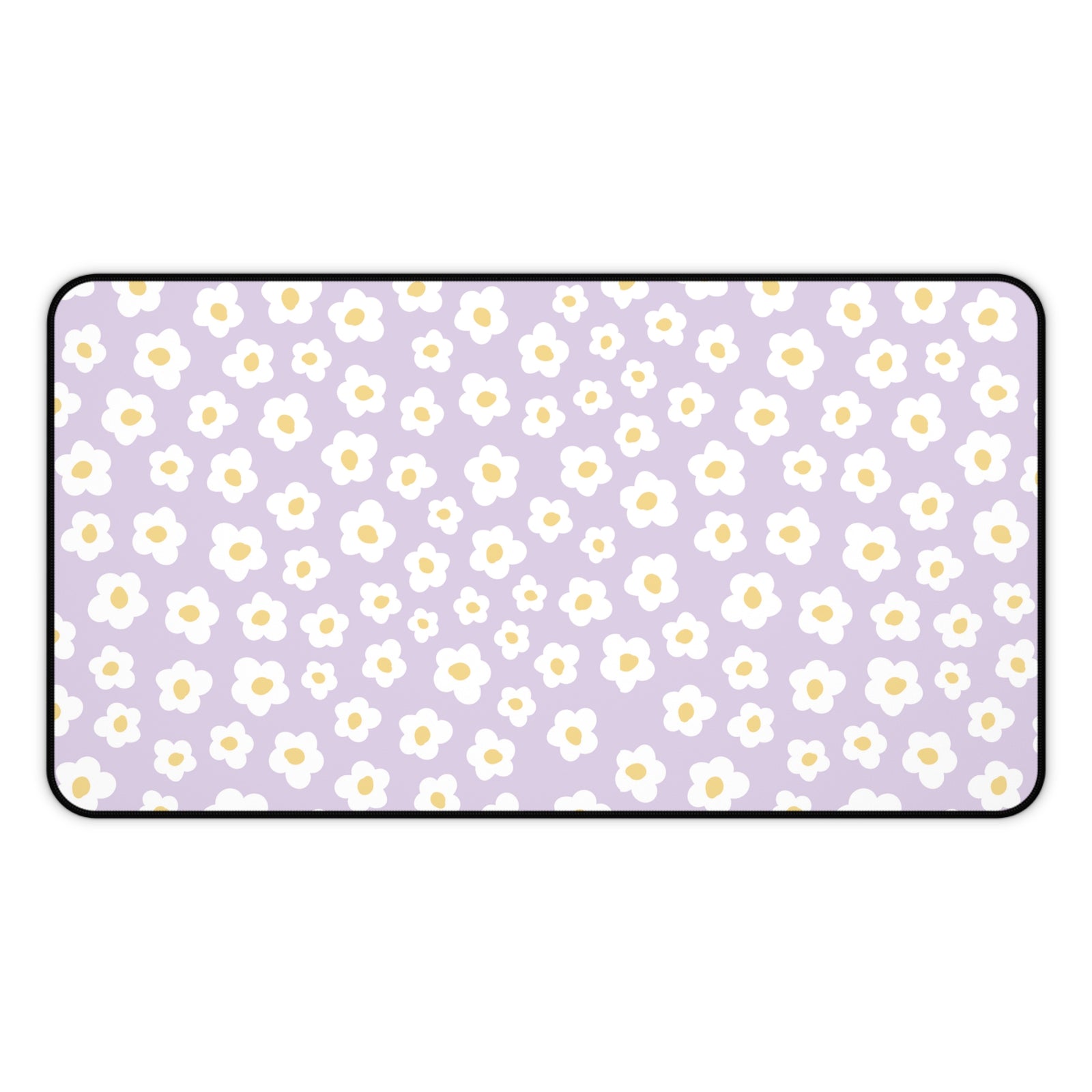 Floral Desk Mat - Lavender Daisy Flower Design for Home Office Decor - Sydney So Sweet