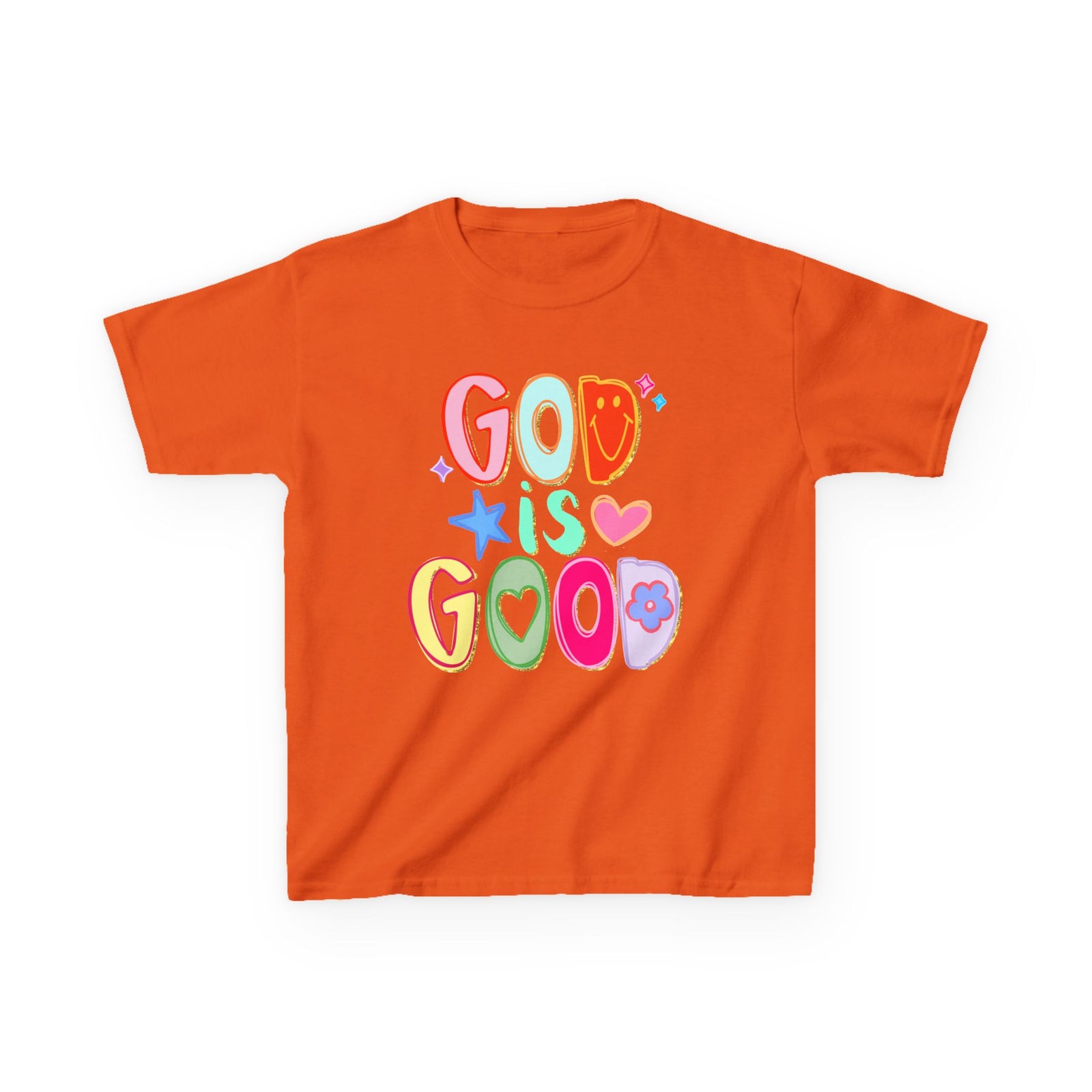 God Is Good Colorful Kids T-Shirt Youth Christian Faith Graphic Tee
