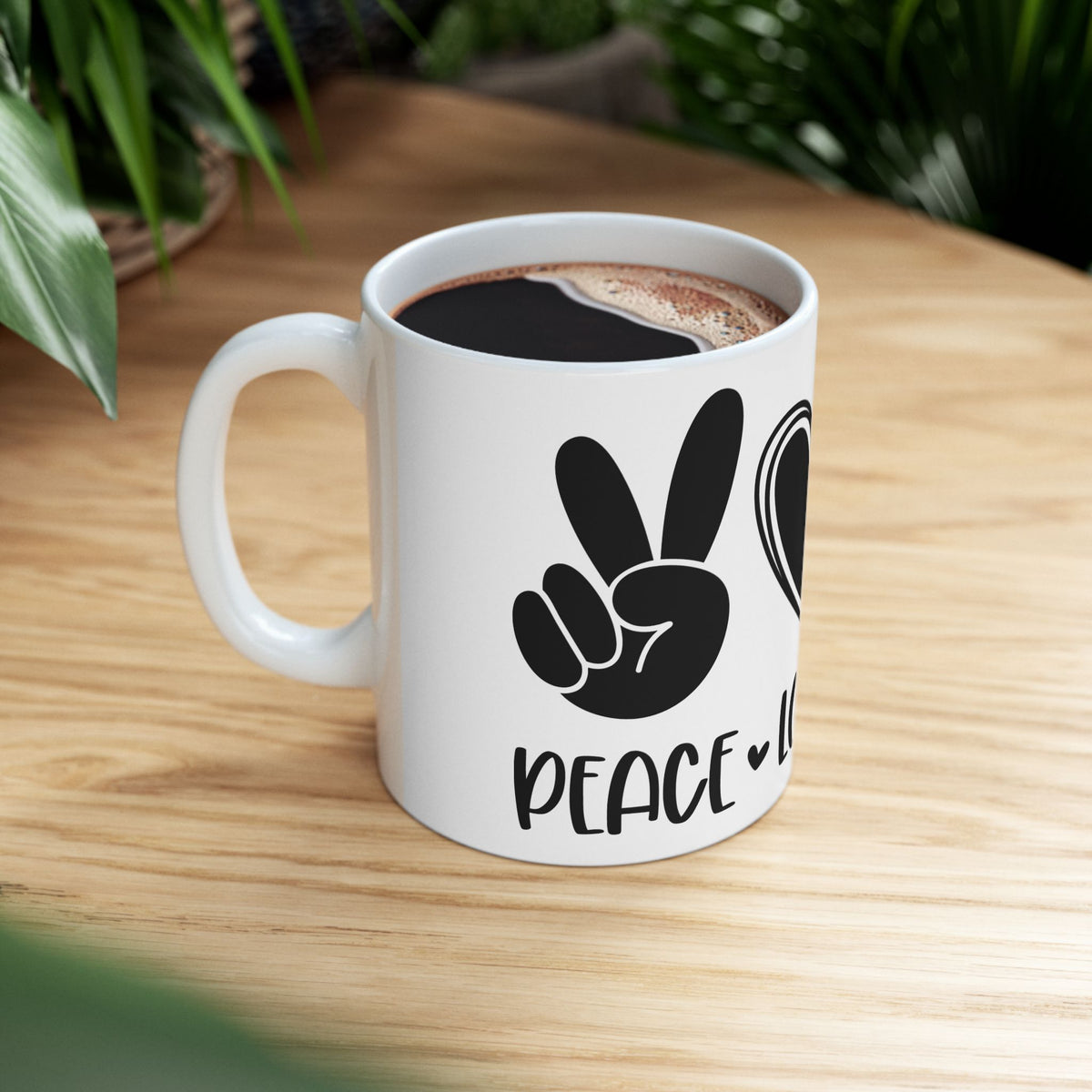 Peace Love Dogs Ceramic Mug Cute Ceramic Mug Coffee Cup (11oz & 15oz)