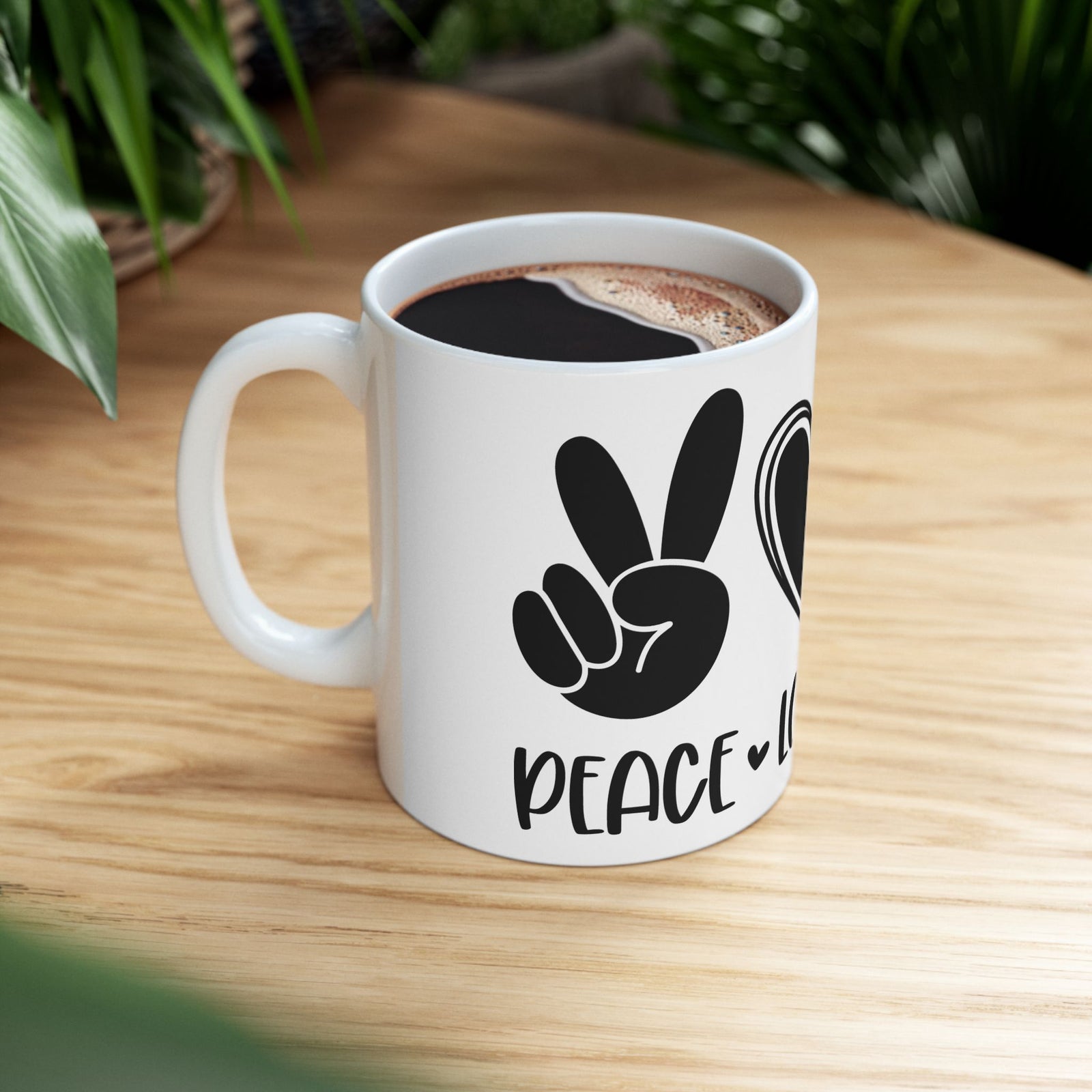 Peace Love Dogs Ceramic Mug Cute Ceramic Mug Coffee Cup (11oz & 15oz)