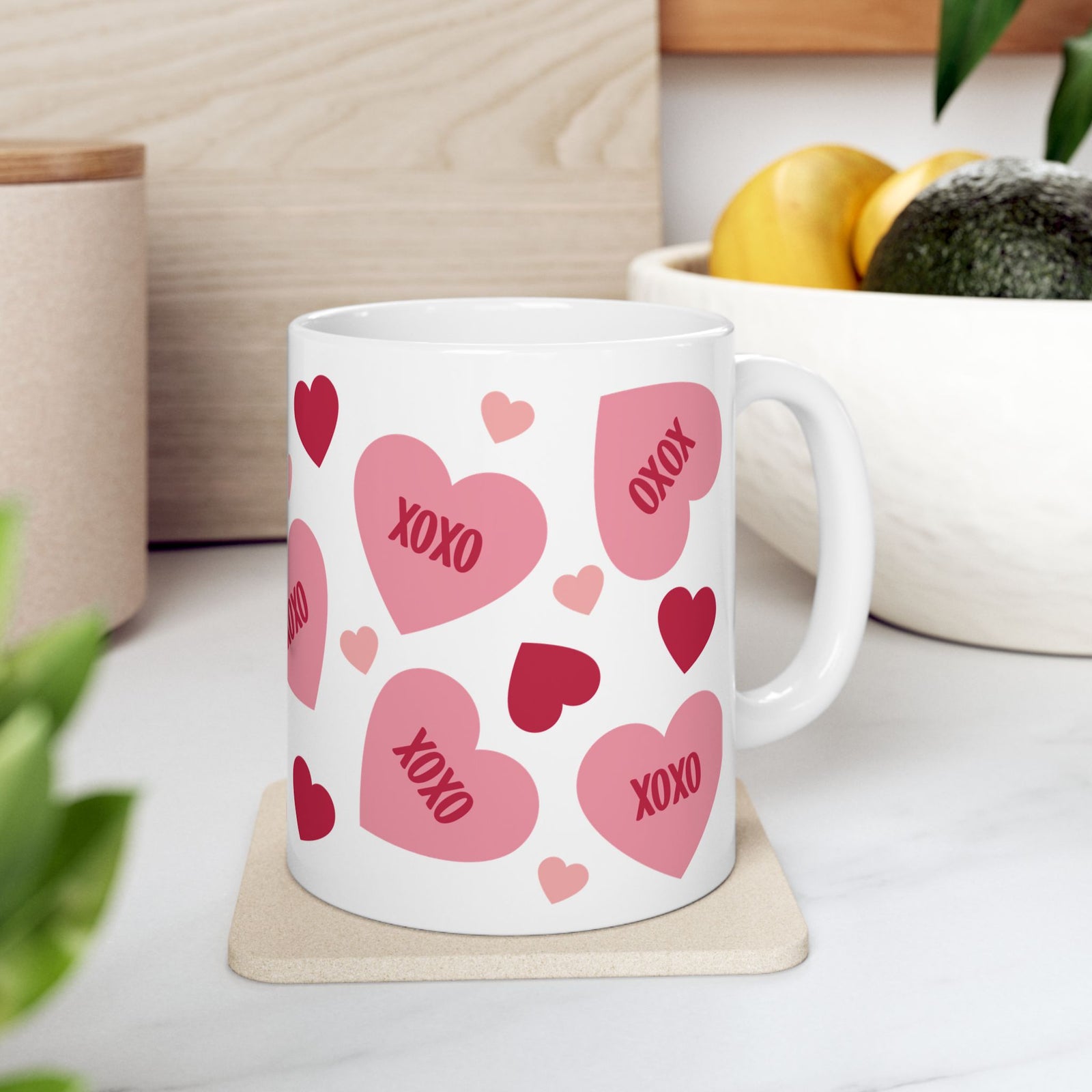 XOXO Hearts Mug — Cute Valentine’s Day Coffee Cup (11oz & 15oz) - Sydney So Sweet