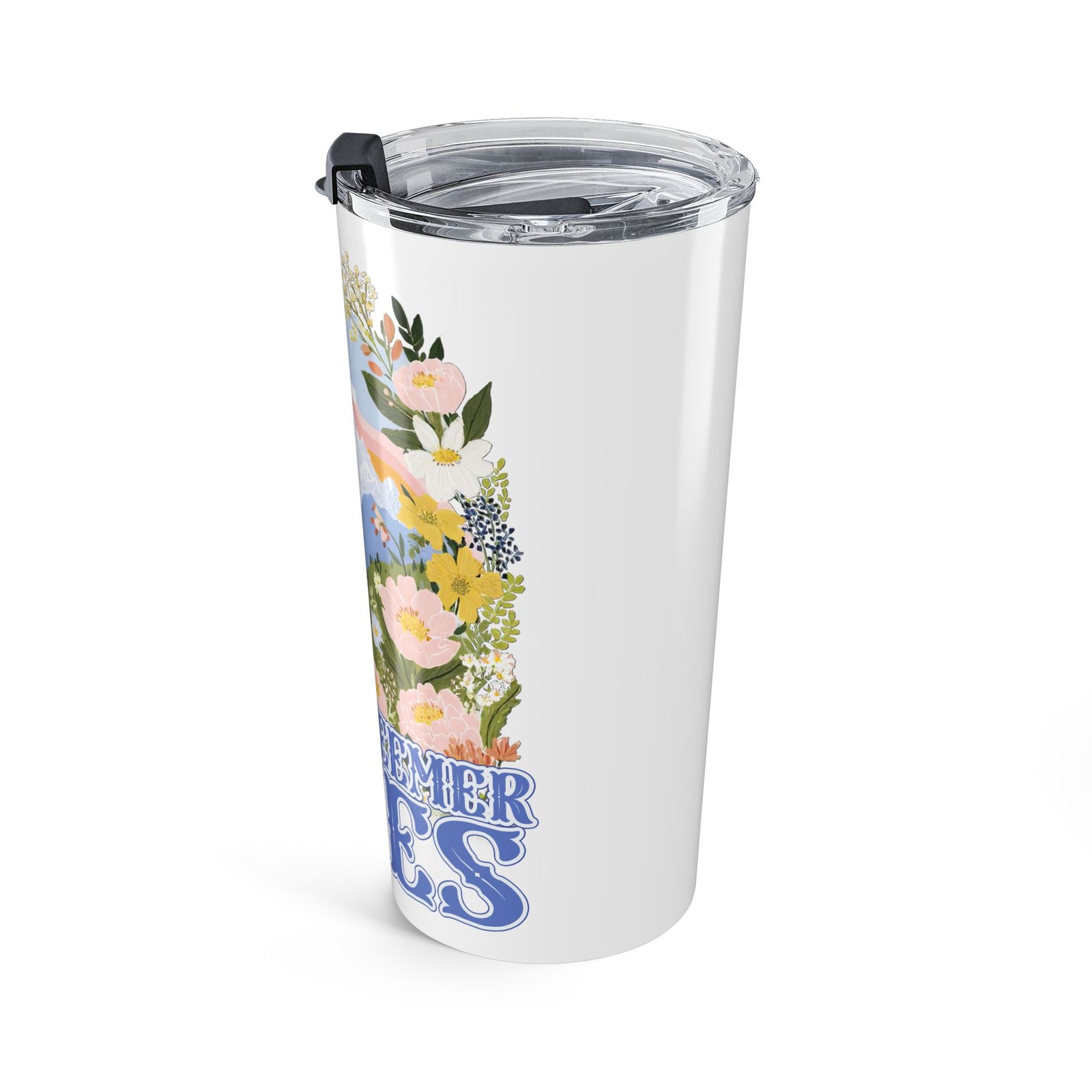 My Redeemer Lives 20oz Floral Christian Tumbler Insulated Travel Cup