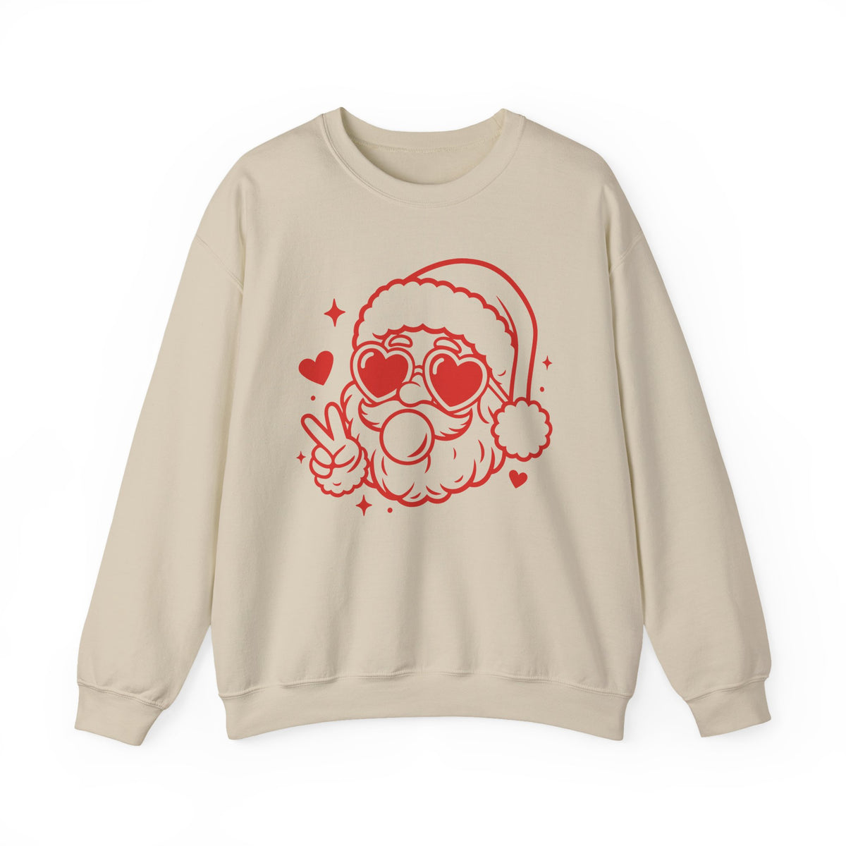 Cool Santa Baby Bubblegum Heavy Blend Women's Crewneck Cozy Christmas Graphic Sweatshirt - Sydney So Sweet