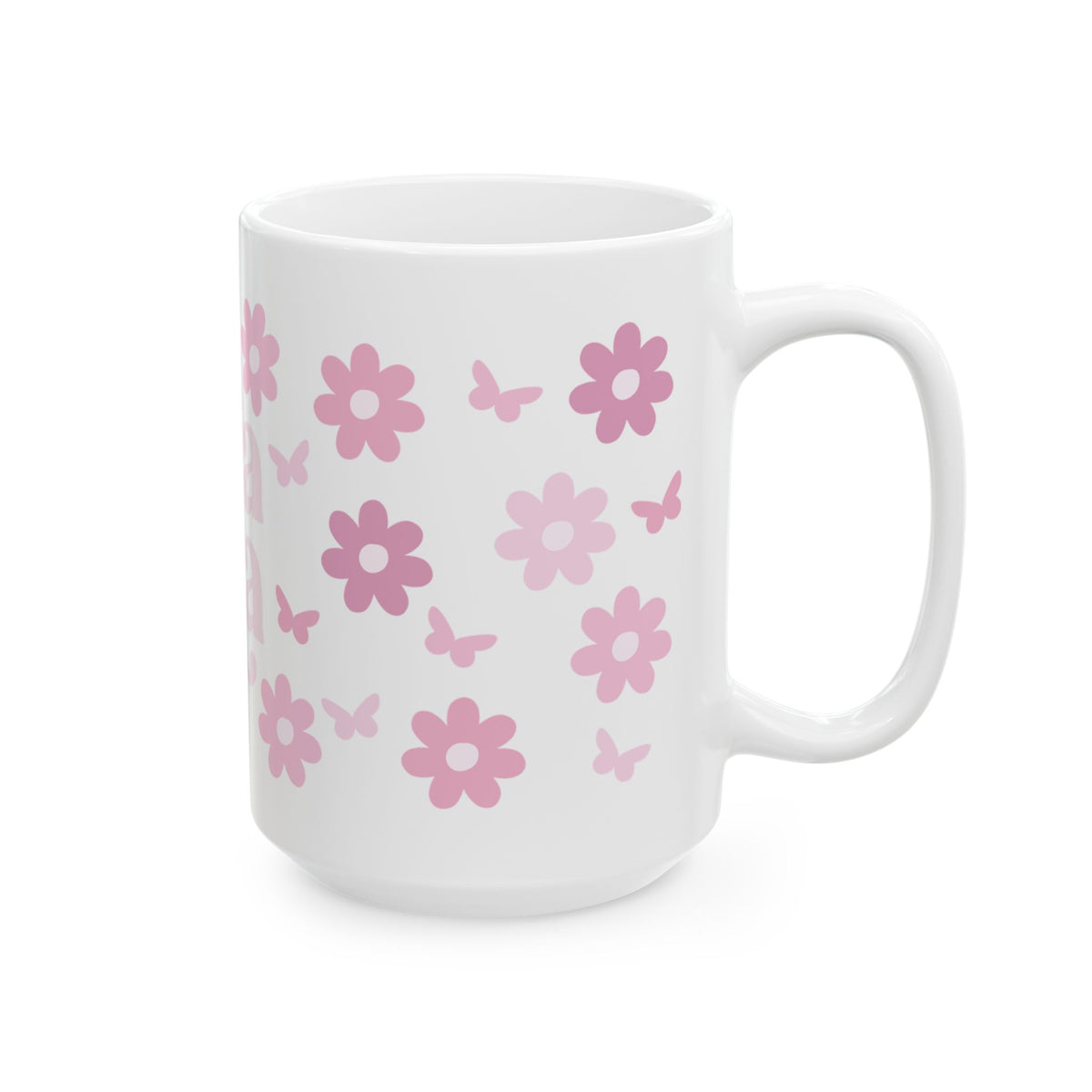 Mama Flower & Butterfly Cute Ceramic Mug Coffee Cup (11oz & 15oz)