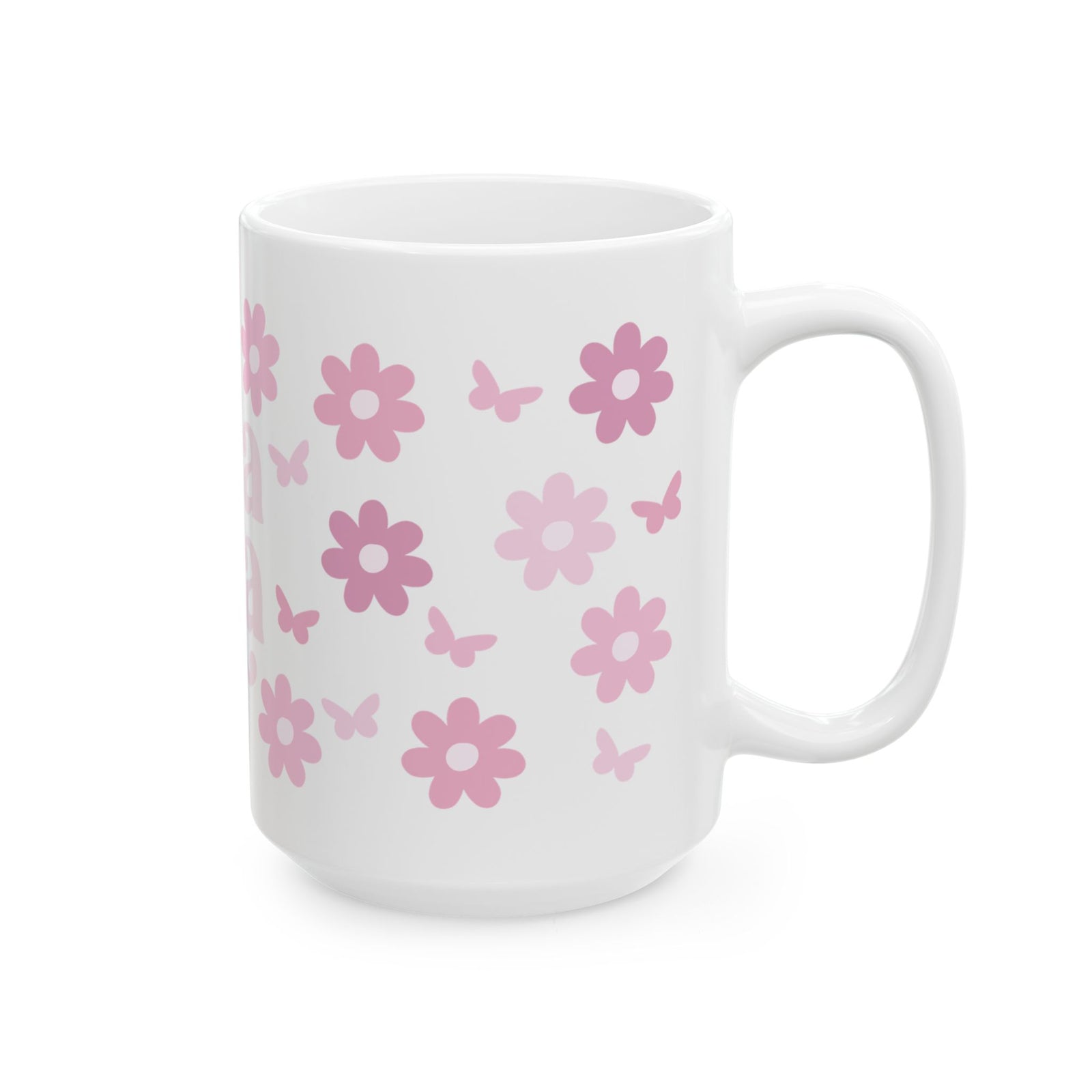 Mama Flower & Butterfly Cute Ceramic Mug Coffee Cup (11oz & 15oz)