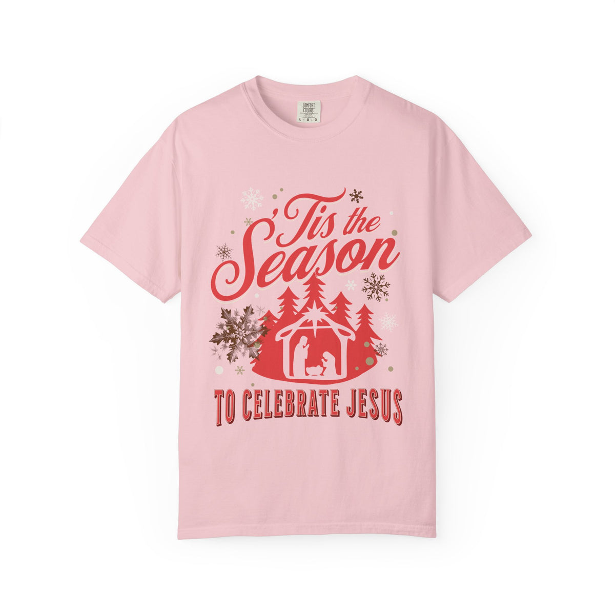 Tis the Season to Celebrate Jesus Christmas T-Shirt Christian Graphic Tee