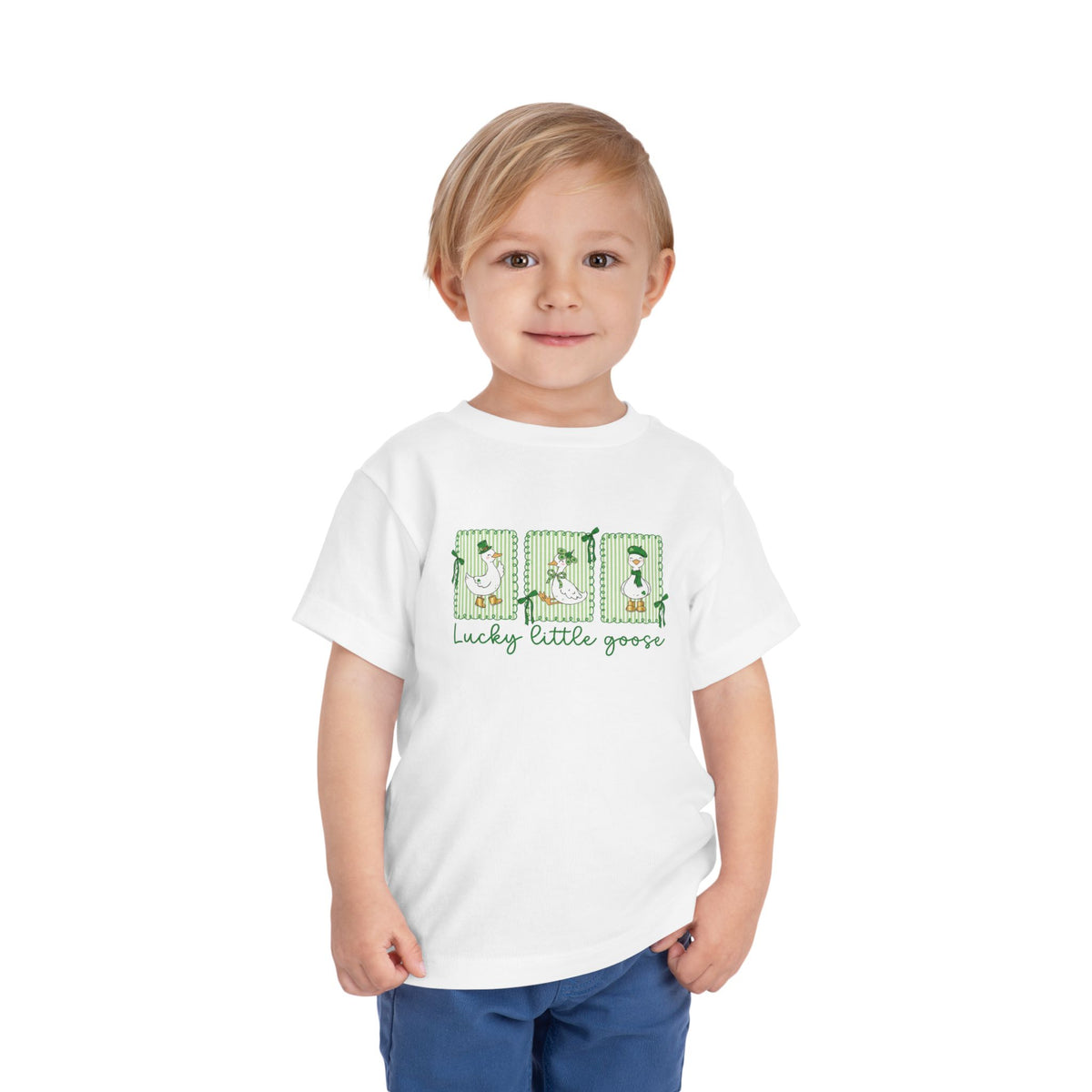 Lucky Little Goose Toddler Tee St. Patrick's Day Graphic T-Shirt