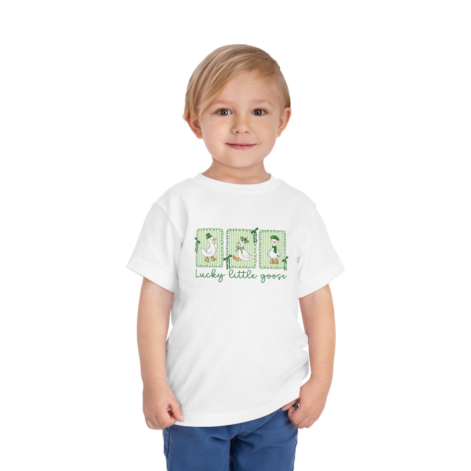 Lucky Little Goose Toddler Tee St. Patrick's Day Graphic T-Shirt