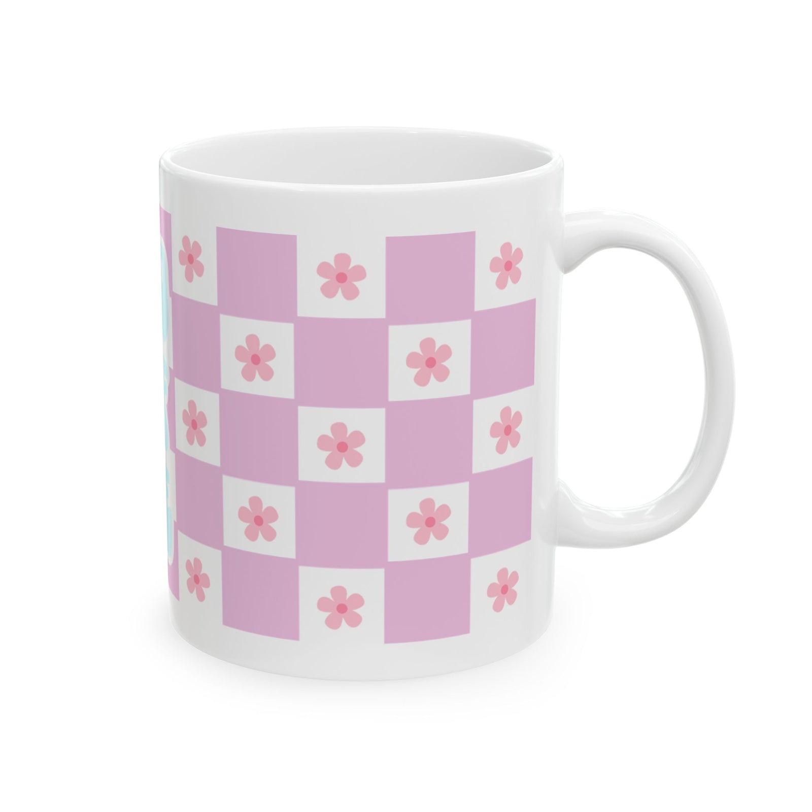 Coffee Checkerboard Cute Ceramic Mug Coffee Cup (11oz & 15oz) - Sydney So Sweet