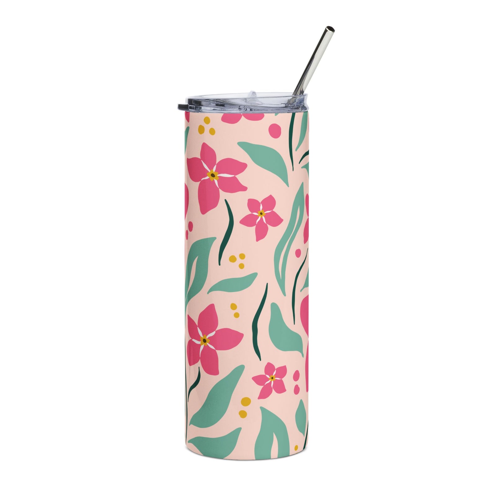 Pink Spring Blooms 20oz Floral Stainless Steel Tumbler Travel Cup