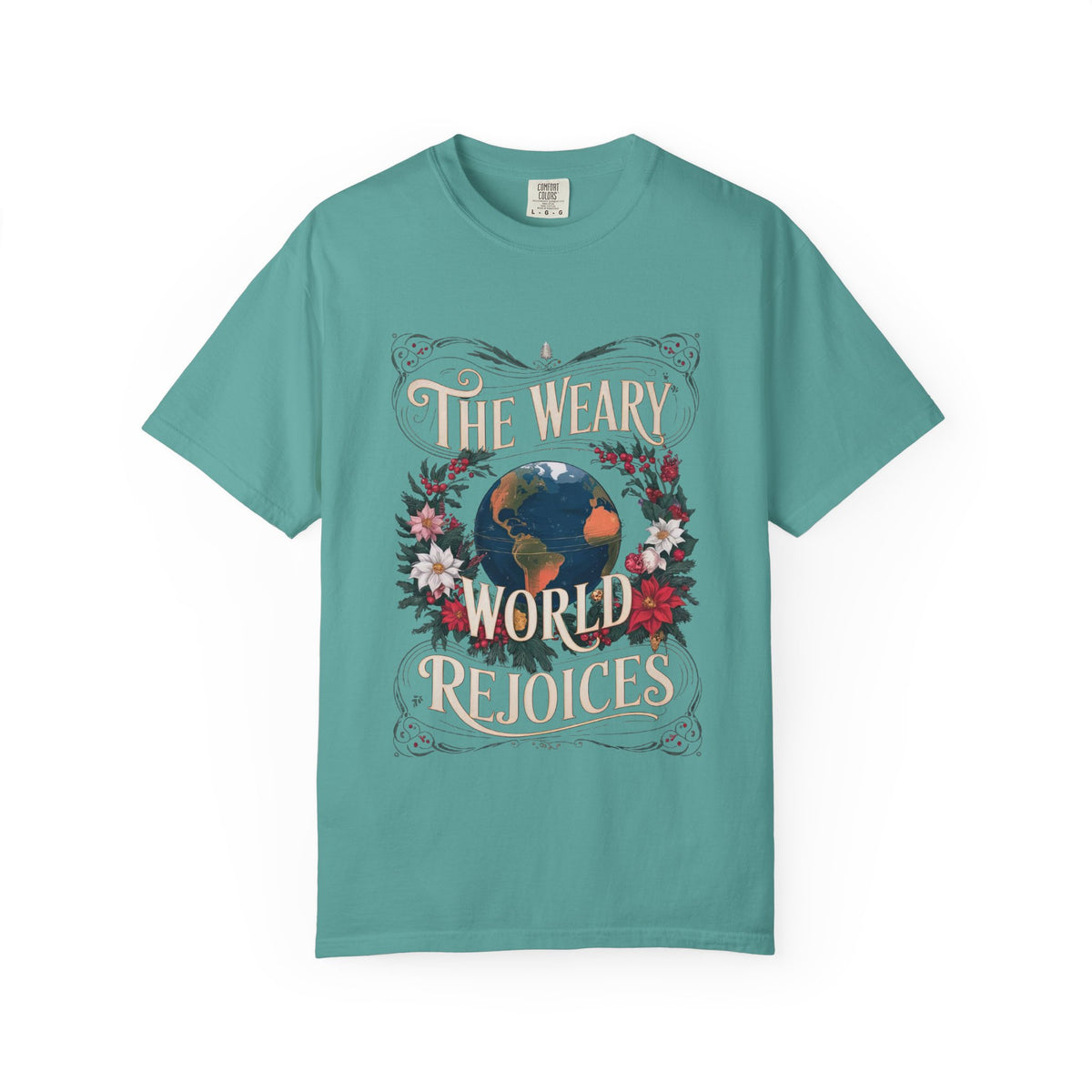 The Weary World Rejoices Christmas T-Shirt Christian Graphic Tee
