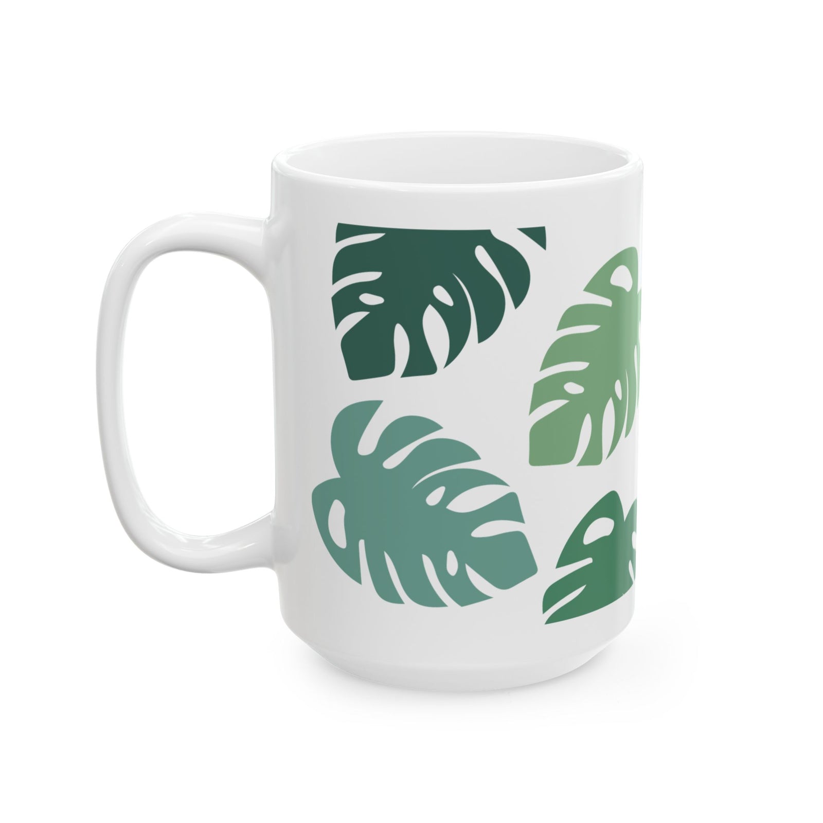 Monstera Leaf Cute Ceramic Mug Coffee Cup (11oz & 15oz)