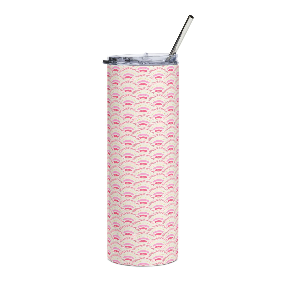 Pretty Pink Rainbow Pattern 20oz Stainless Steel Tumbler Travel Cup