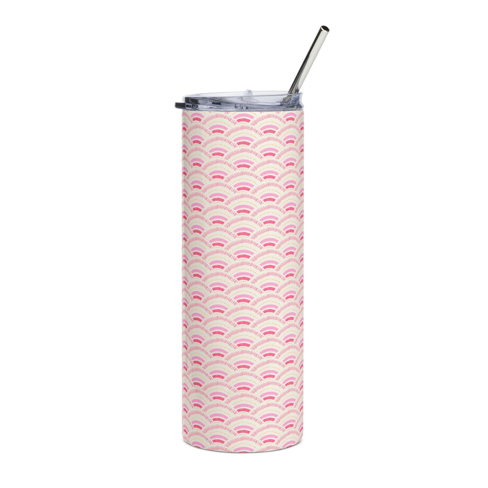 Pretty Pink Rainbow Pattern 20oz Stainless Steel Tumbler Travel Cup