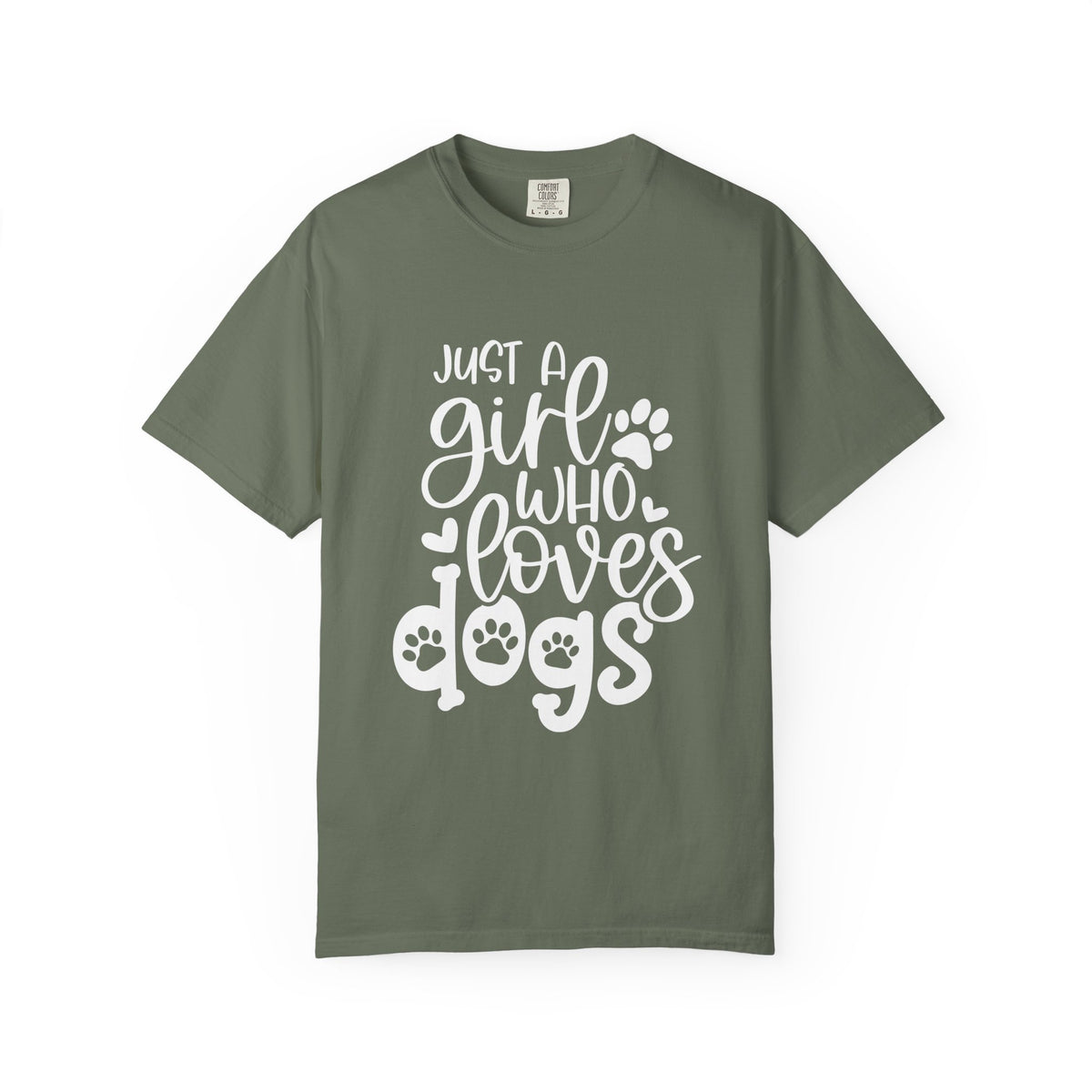 Just a Girl Who Loves Dogs T-Shirt Cute Dog Mom Graphic Tee