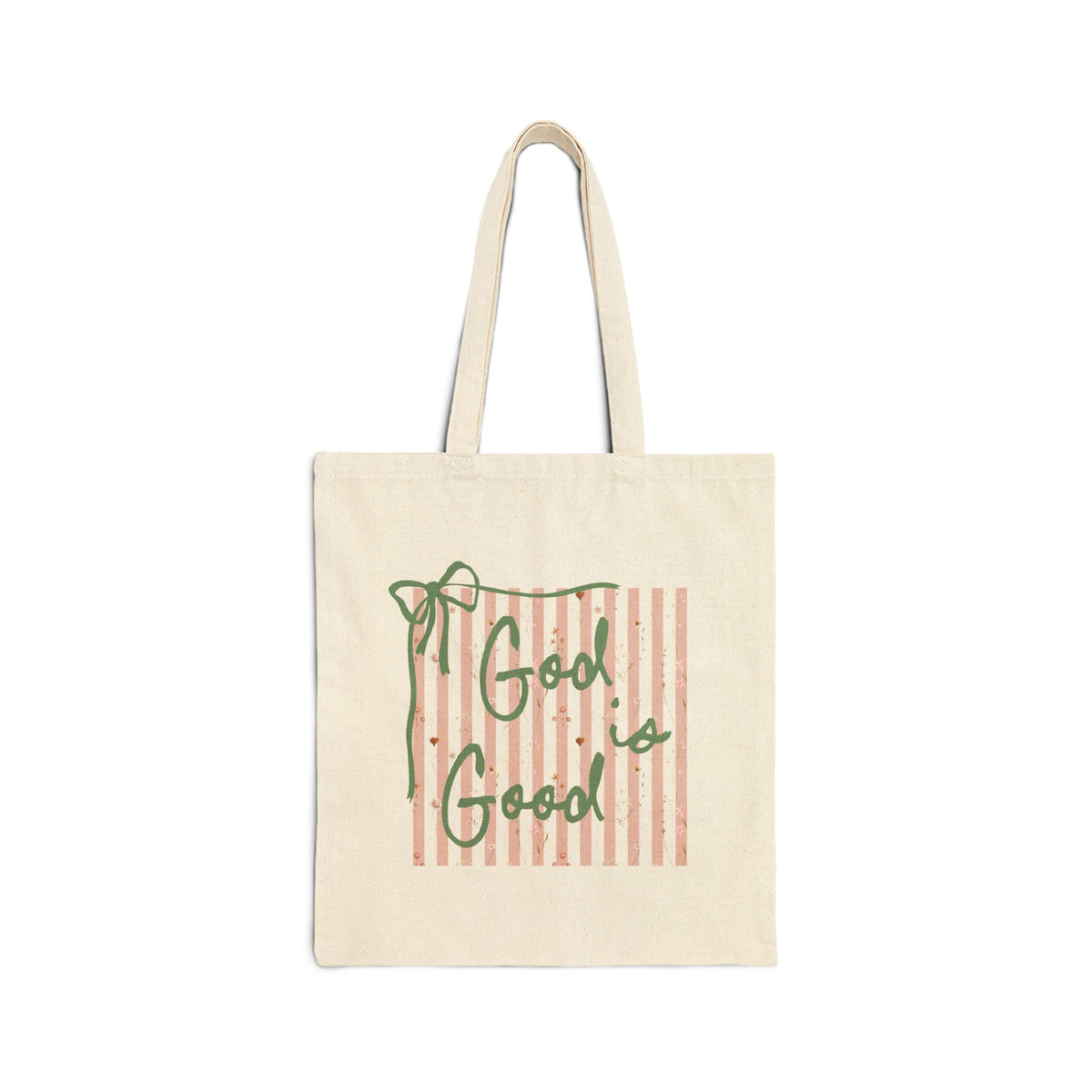 Good is Good Striped Christian Church Cotton Canvas Tote Bag