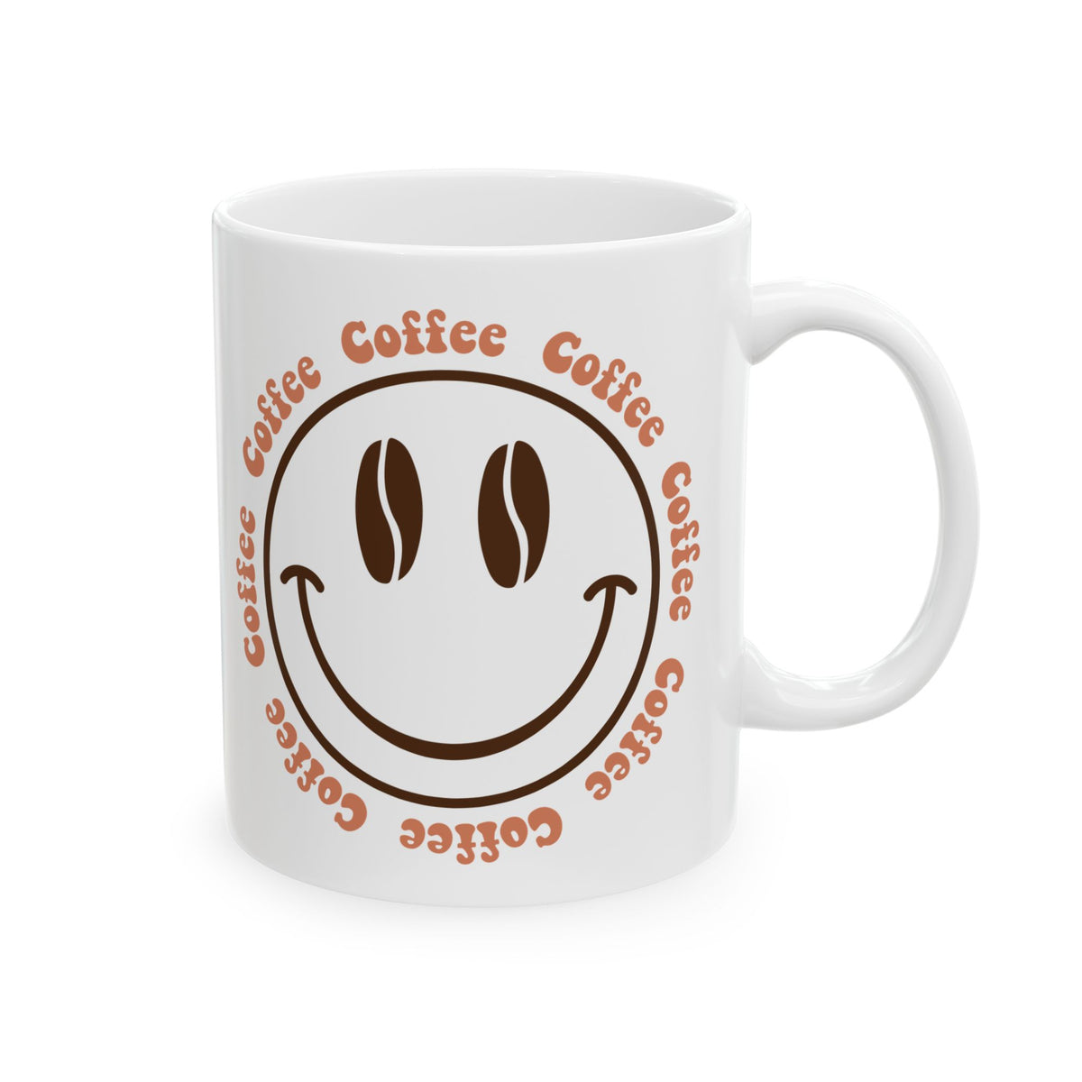 Coffee Coffee Smile Cute Ceramic Mug Coffee Cup (11oz & 15oz)