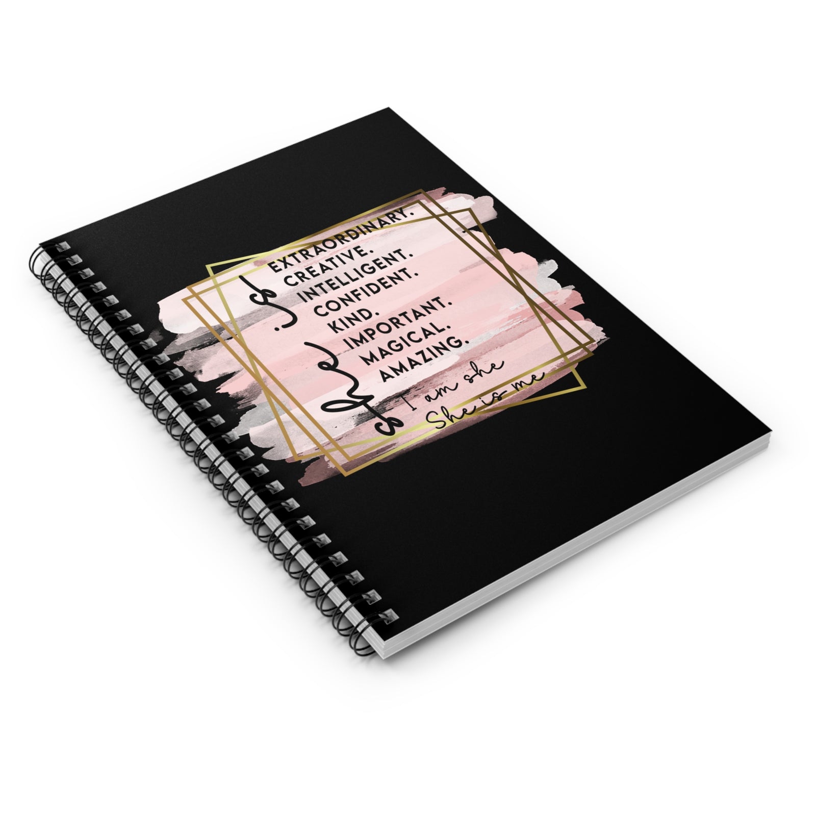 I Am She She is Me Inspirational Spiral Notebook Empowerment Journal for Women