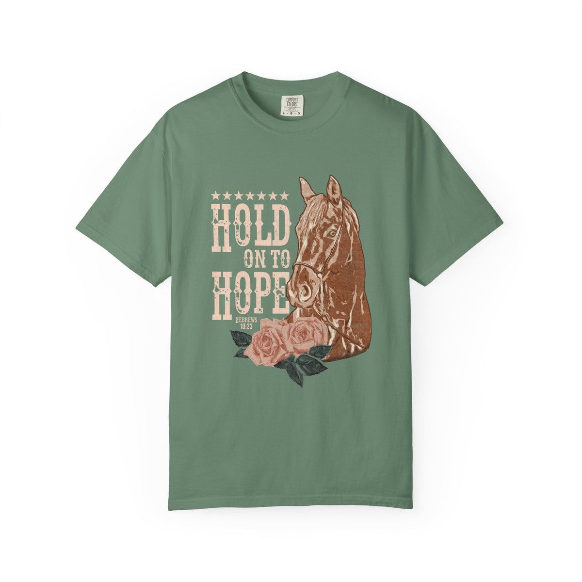 Hold On To Hope Horse T-Shirt Vintage Christian Distressed Graphic Tee