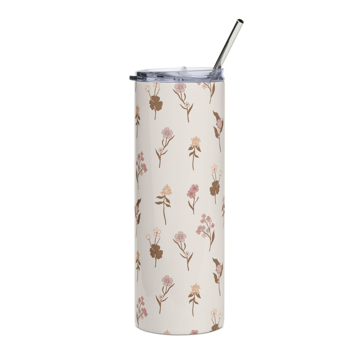 Vintage Wildflower Floral 20oz Stainless Steel Tumbler Insulated Travel Cup