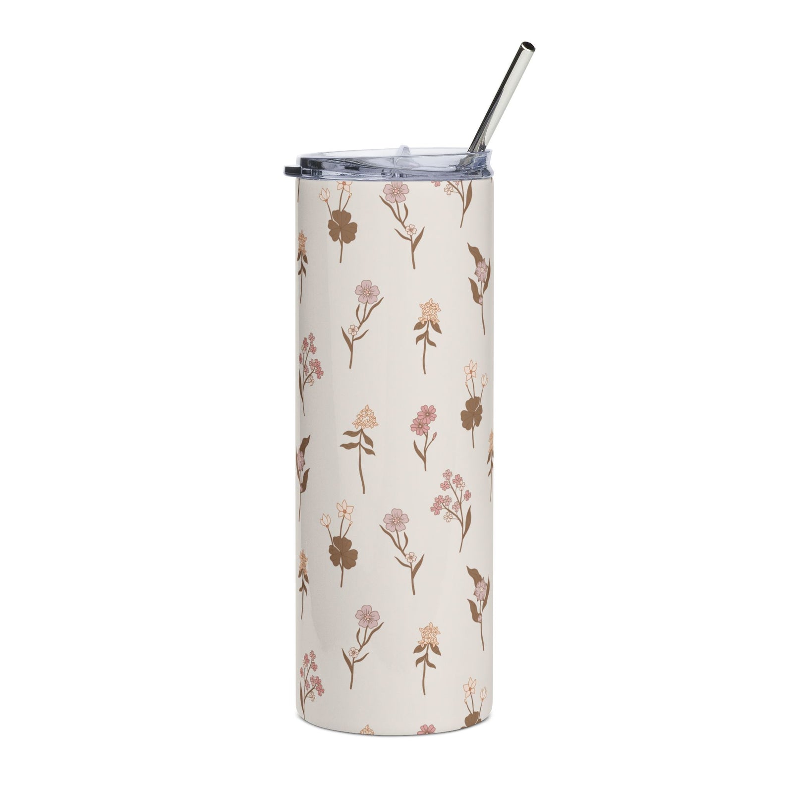 Vintage Wildflower Floral 20oz Stainless Steel Tumbler Insulated Travel Cup