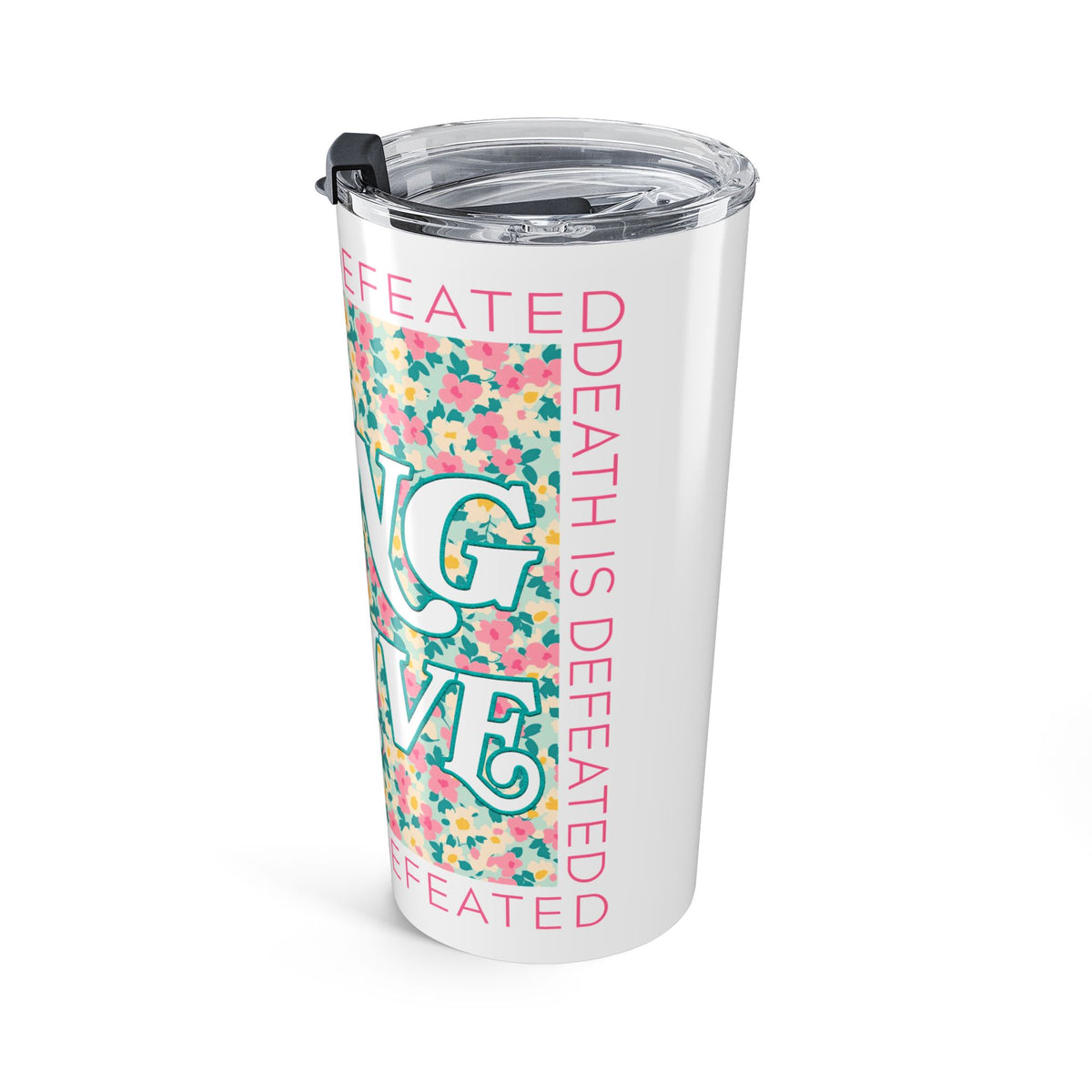 The King Is Alive Floral 20oz Tumbler Christian Easter Travel Mug