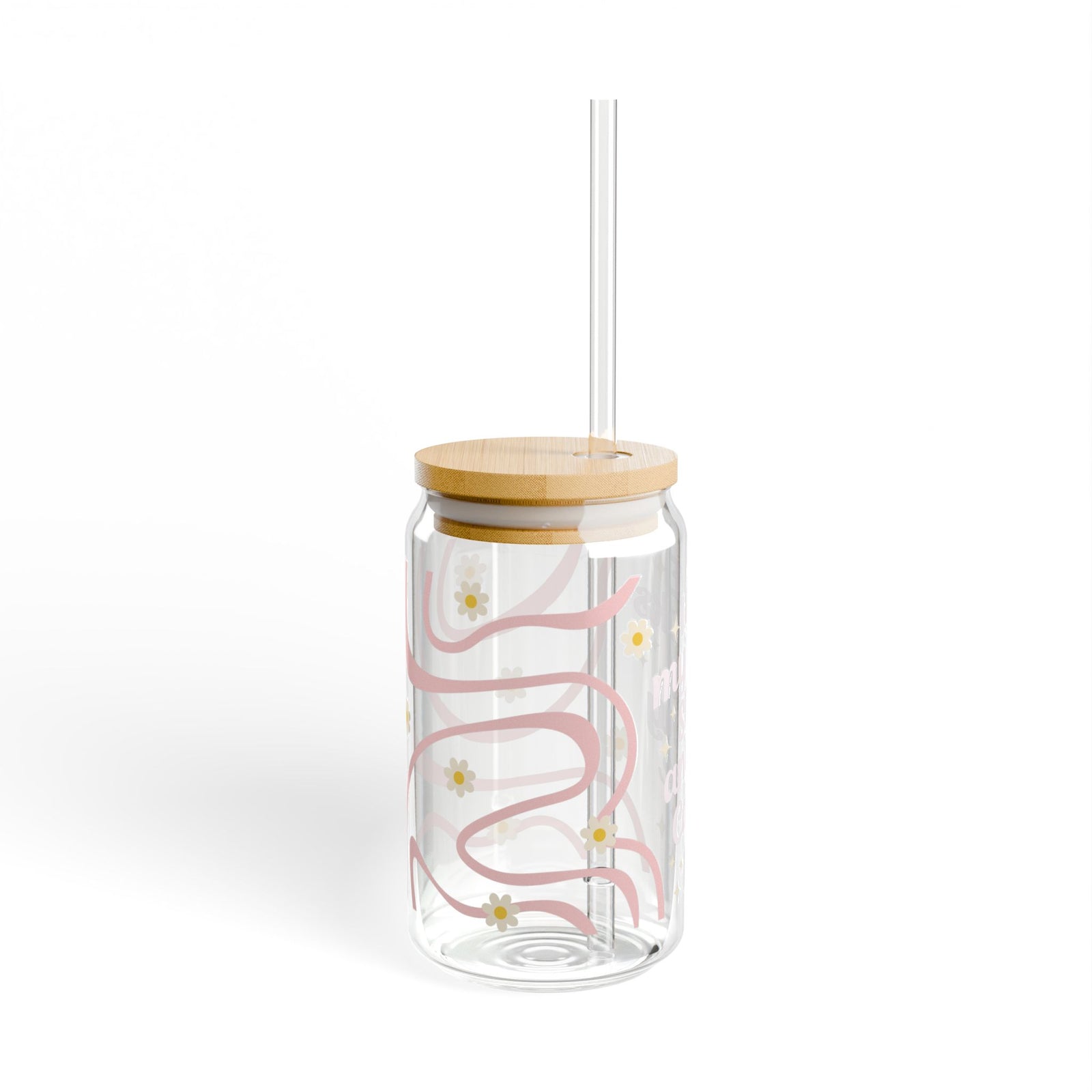 Books Spicy Coffee Icy Tumbler Sipper Glass 16oz — Reusable Drink Jar with Lid & Straw