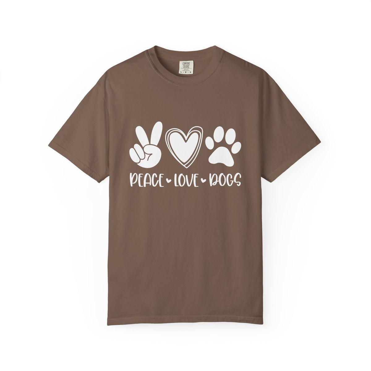 Peace Love Dogs T-Shirt Cute Dog Mom Graphic Tee