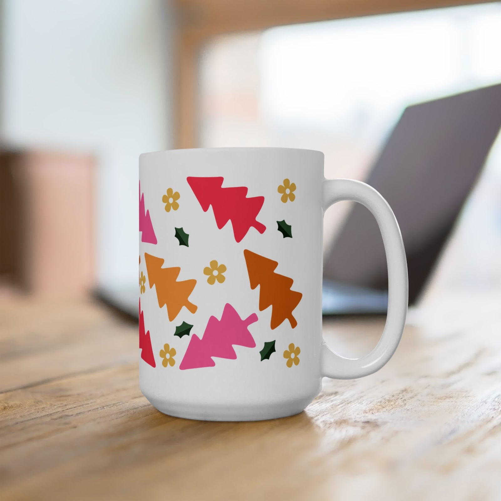 Groovy Christmas Holiday Ceramic Mug Coffee Cup (11oz & 15oz)