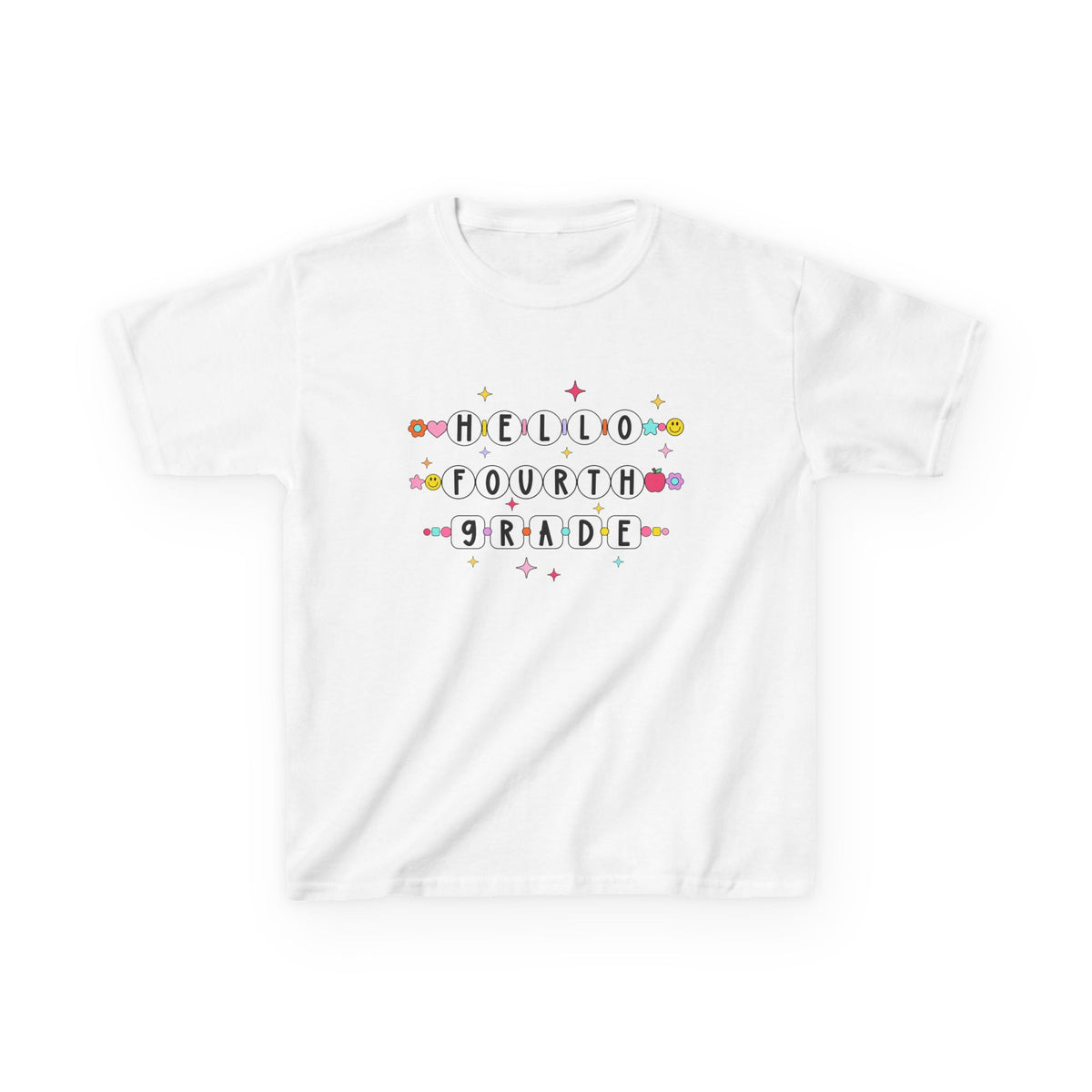 Friendship Bracelets Hello Fourth Grade Kids Tee Cute 4th Grade Back to School T-Shirt