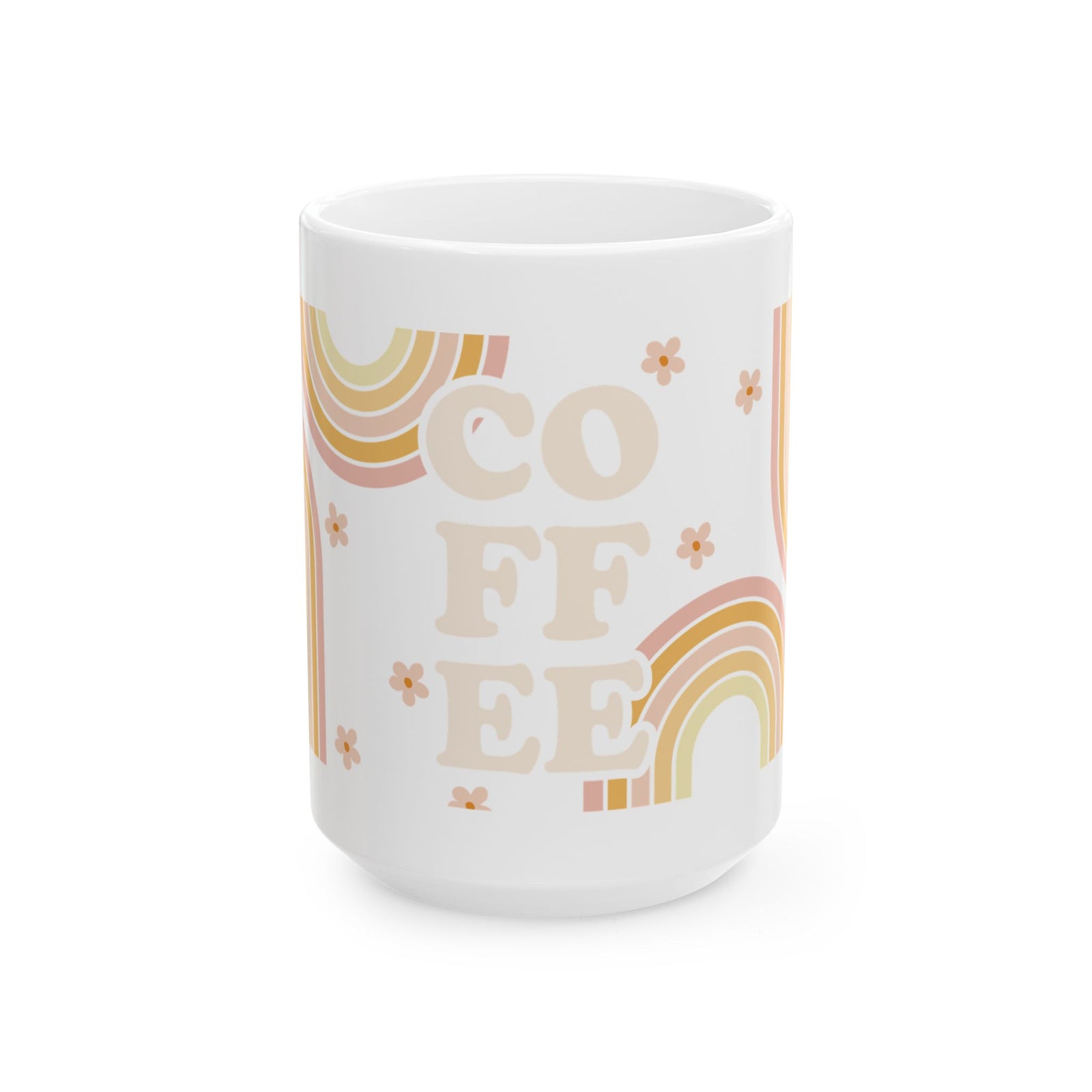 Coffee Retro Rainbow Cute Ceramic Mug Coffee Cup (11oz & 15oz) - Sydney So Sweet