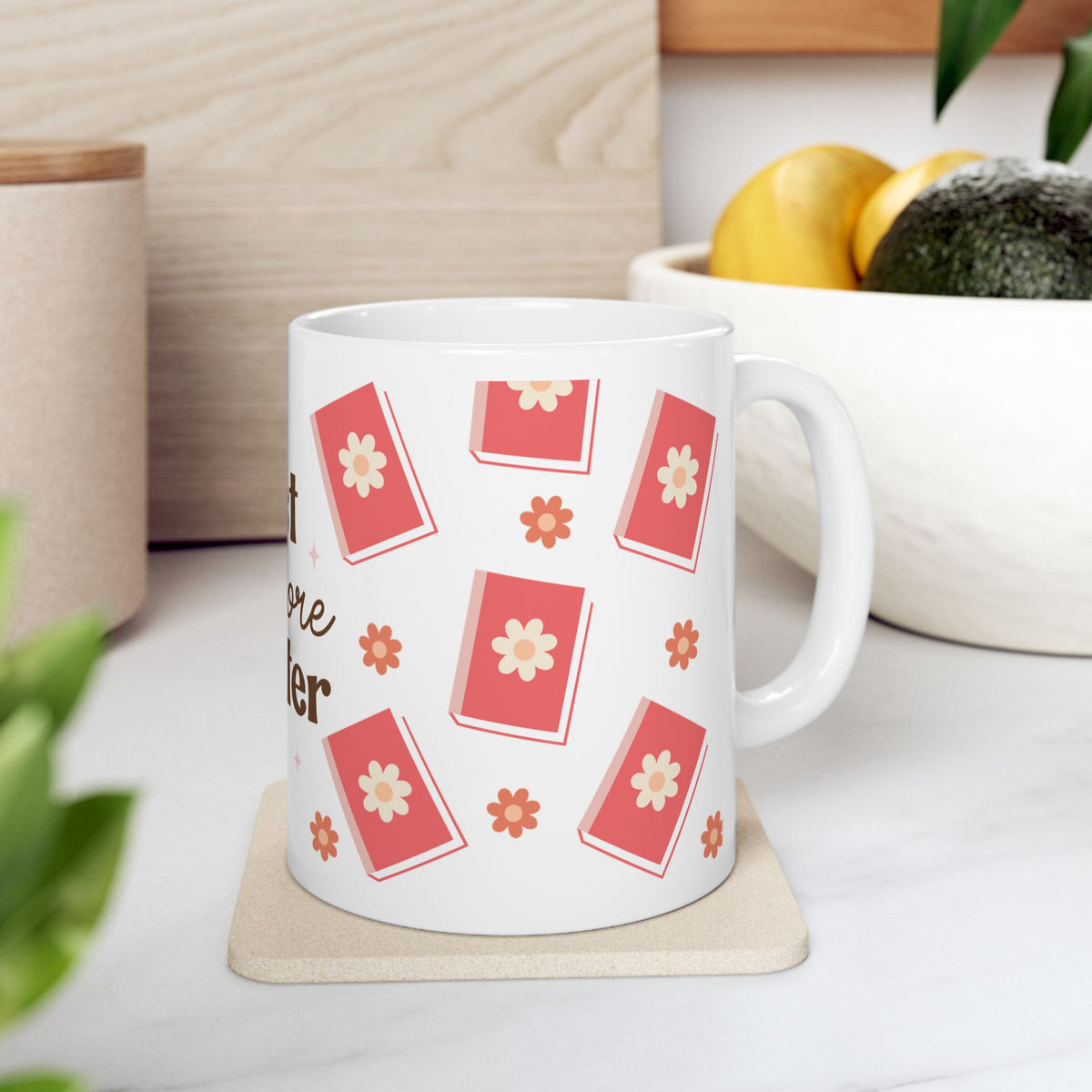 Just One More Chapter Cute Ceramic Mug Coffee Cup (11oz & 15oz)