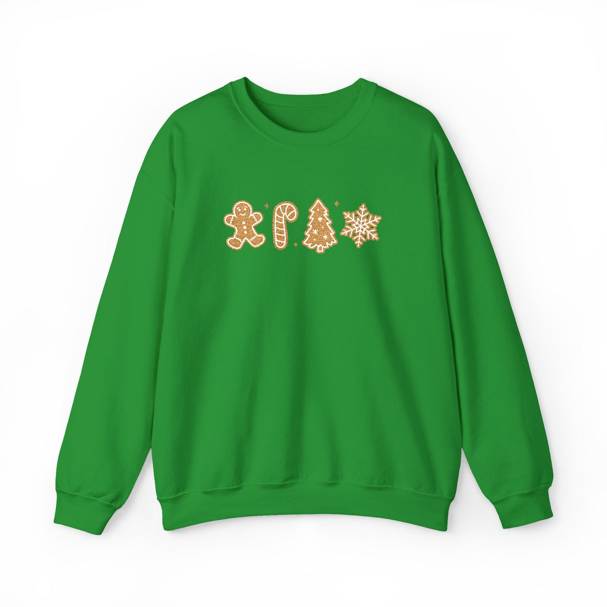 Gingerbread Cookies Heavy Blend Women's Crewneck Embroidered Christmas Holiday Sweatshirt - Sydney So Sweet