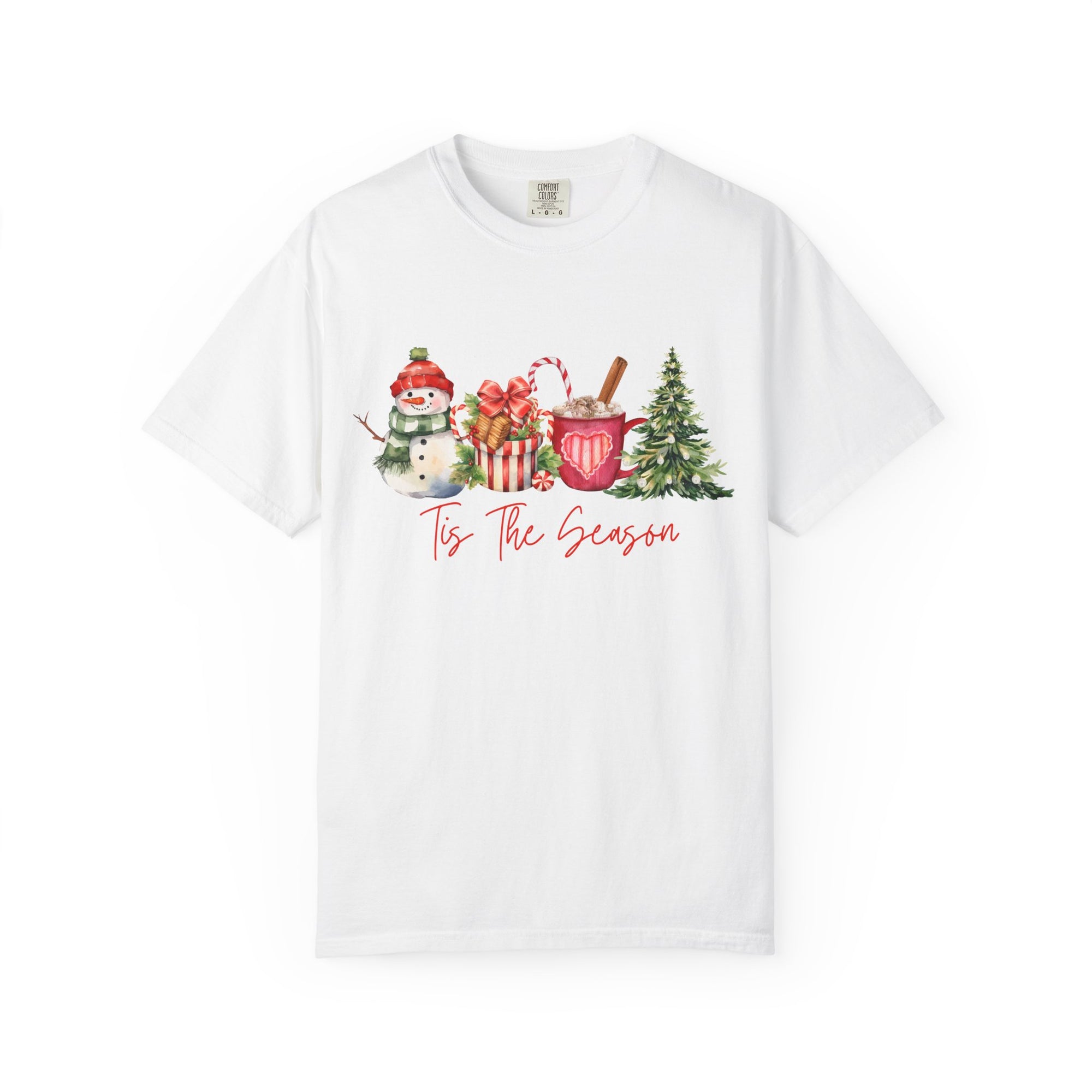 Tis the Season Holiday Tee Vintage Charm Christmas Snowman T-Shirt - Sydney So Sweet