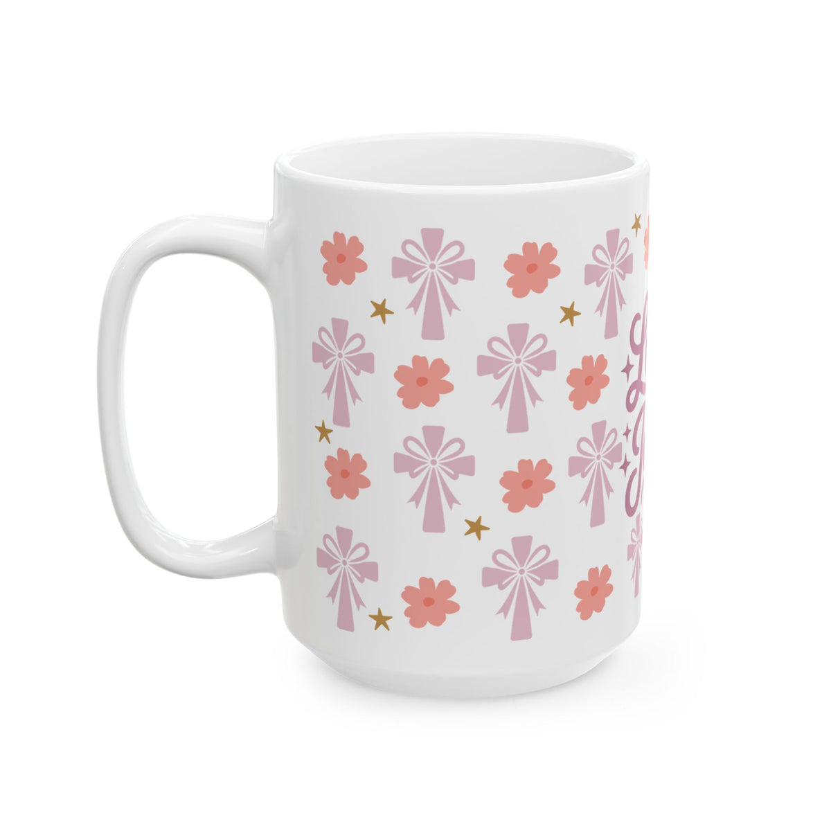 Love Like Jesus Floral Cute Ceramic Mug Coffee Cup (11oz & 15oz)