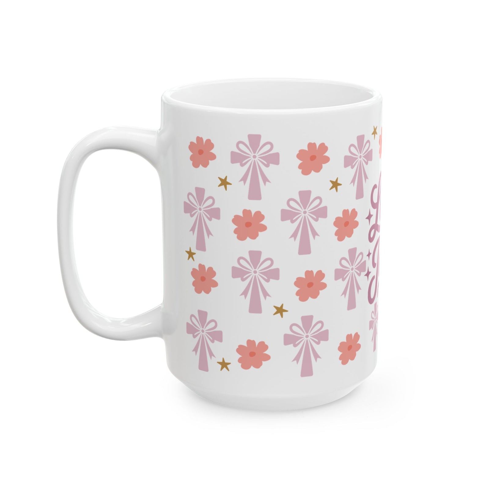Love Like Jesus Floral Cute Ceramic Mug Coffee Cup (11oz & 15oz)