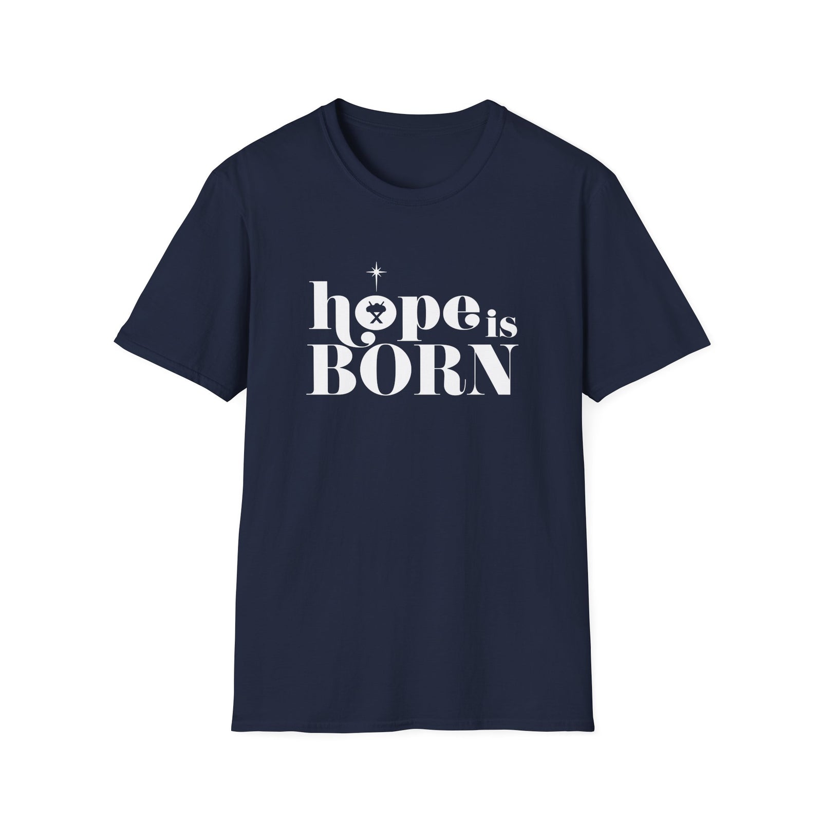 Hope is Born Nativity Tee Christmas Season Christian T-Shirt