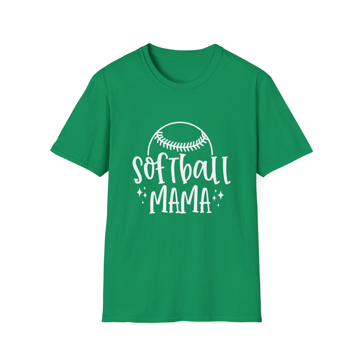 Softball Mama Graphic T-Shirt Cute Sports Mom Tee (12 Team Colors)