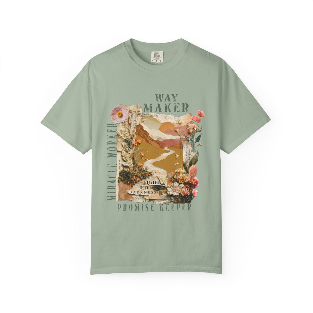Way Maker Promise Keeper Floral Graphic T-Shirt Christian Inspirational Tee
