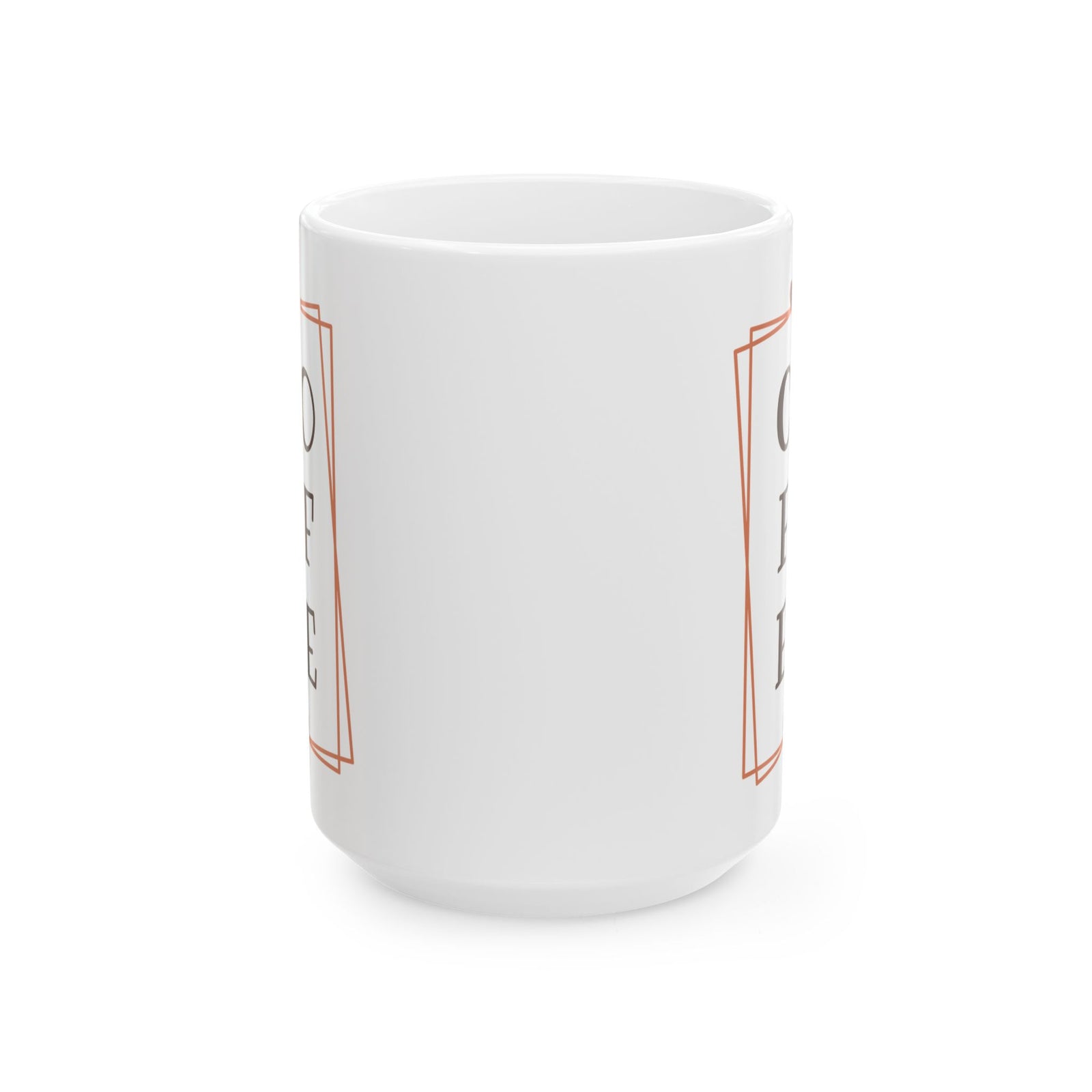 Coffee Minimalist Frame Design Cute Ceramic Mug Coffee Cup (11oz & 15oz)