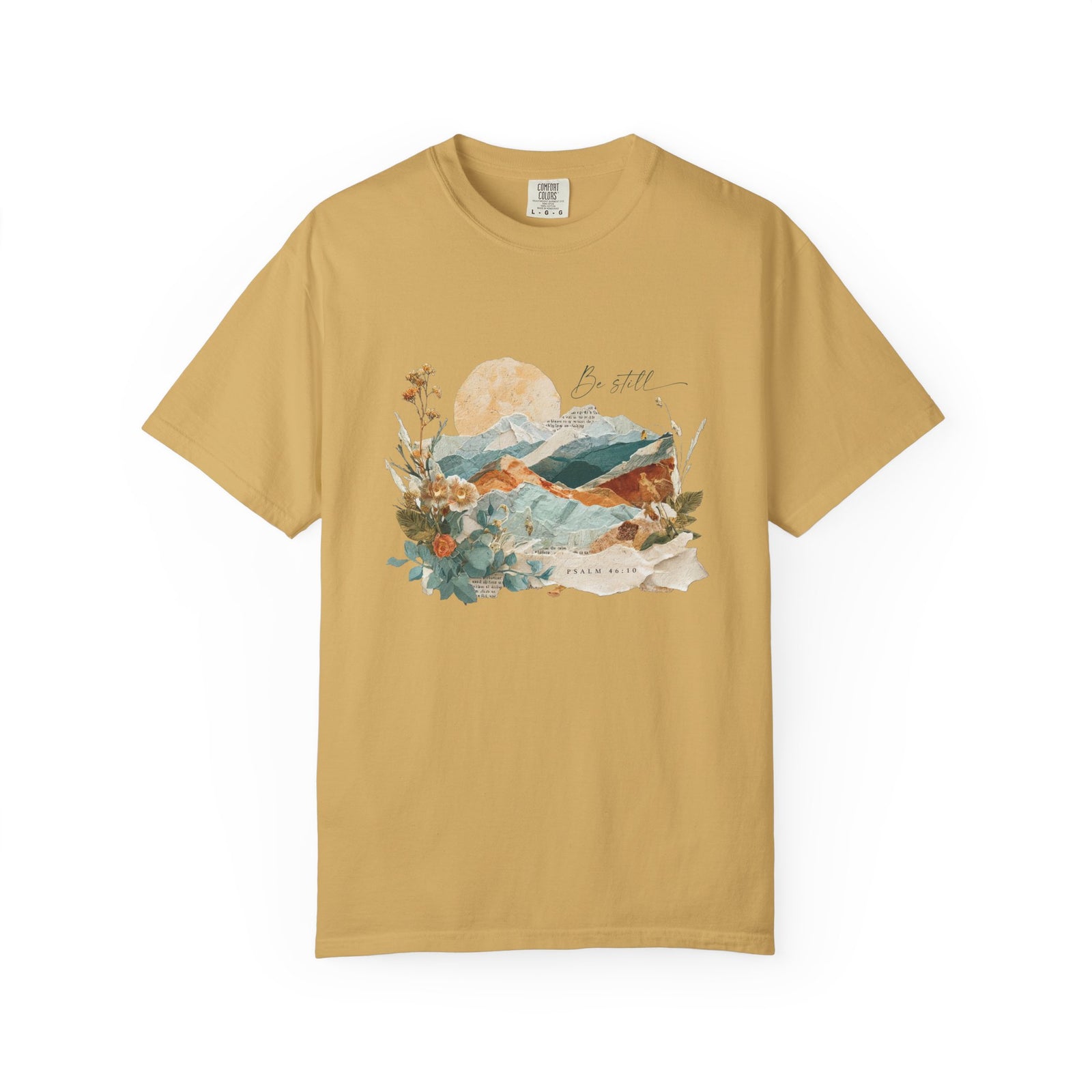 Be Still & Know Psalm & Mountains Graphic T-Shirt Christian Tee