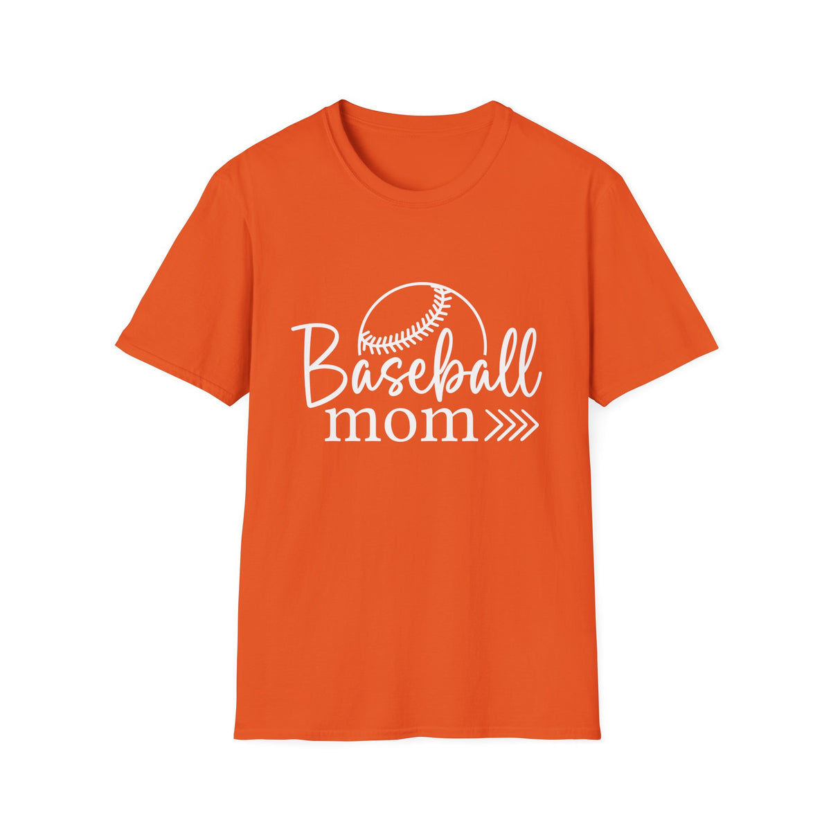 Baseball Mom Classic Graphic T-Shirt Cute Sports Mom Tee (12 Team Colors)
