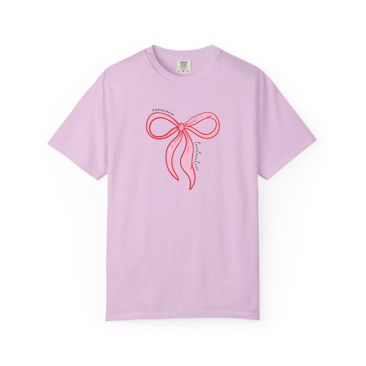 Pink Bow XOXO T-Shirt Valentine's Day Cute Graphic Unisex Short Sleeve Tee