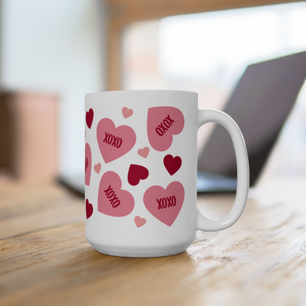 XOXO Hearts Mug — Cute Valentine’s Day Coffee Cup (11oz & 15oz) - Sydney So Sweet