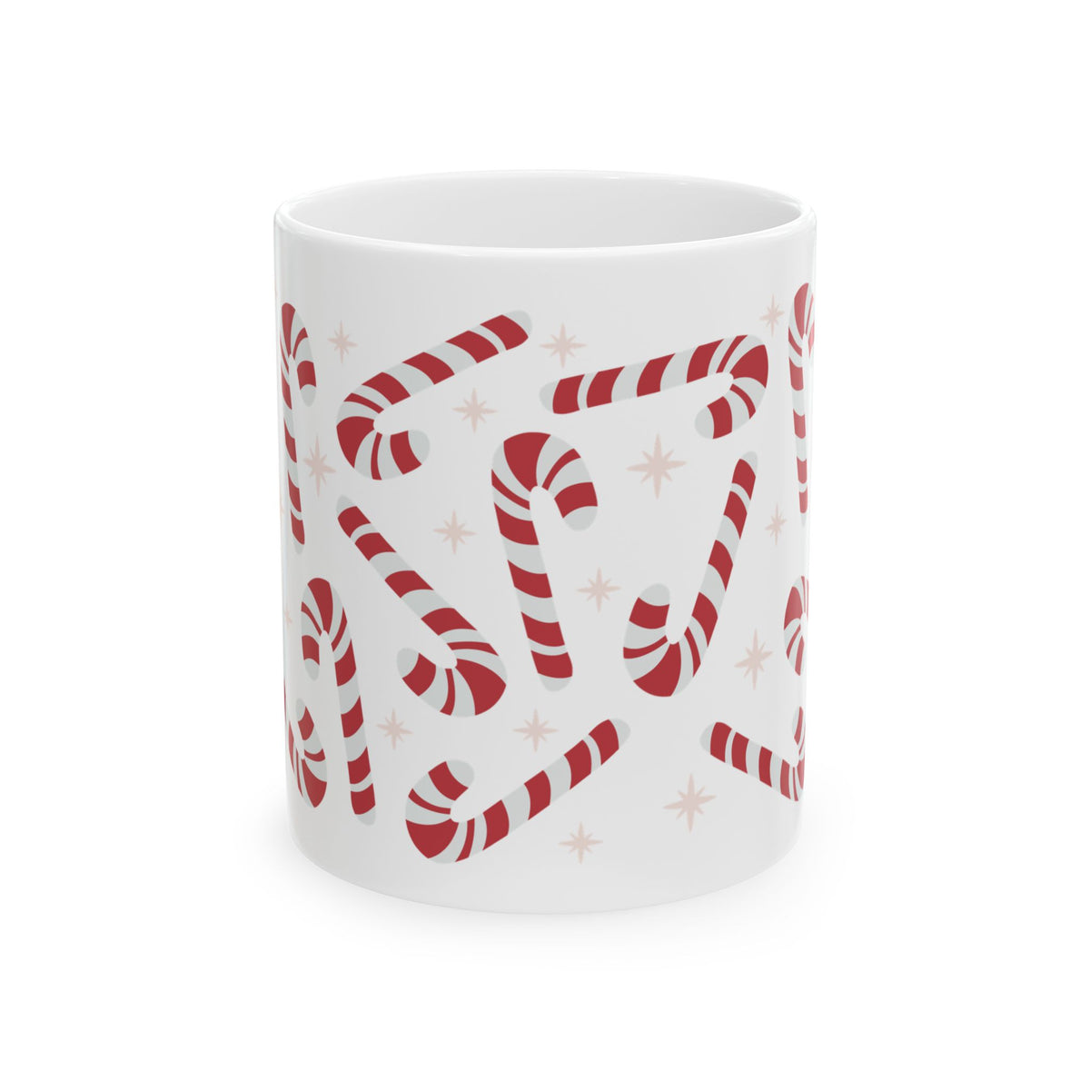 Candy Cane Cute Ceramic Drink Mug Coffee Cup (11oz & 15oz)